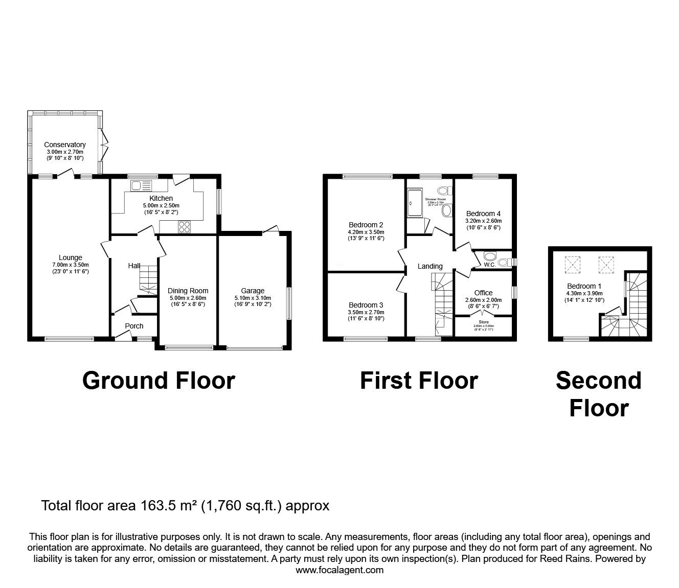 Floorplan of 4 bedroom Detached House for sale, Wilmslow Road, Heald Green, Greater Manchester, SK8