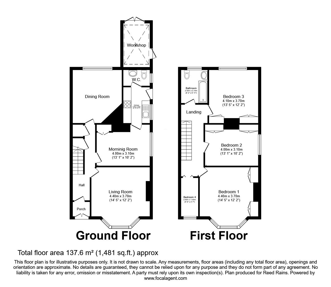 Floorplan of 3 bedroom Semi Detached House for sale, Schools Hill, Cheadle, Greater Manchester, SK8