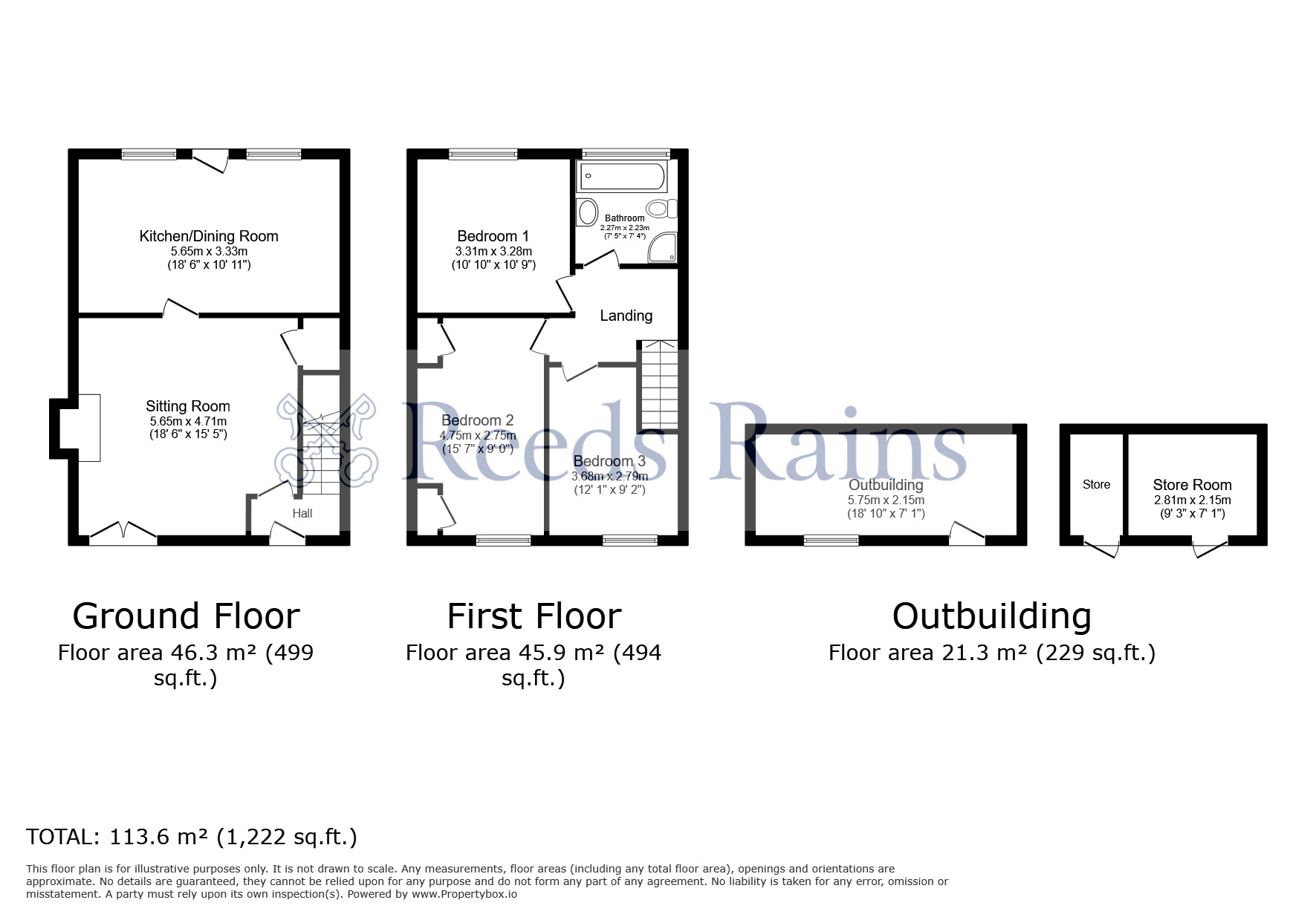 Floorplan of 3 bedroom Mid Terrace House for sale, Whorlton, Newcastle upon Tyne, Tyne and Wear, NE5