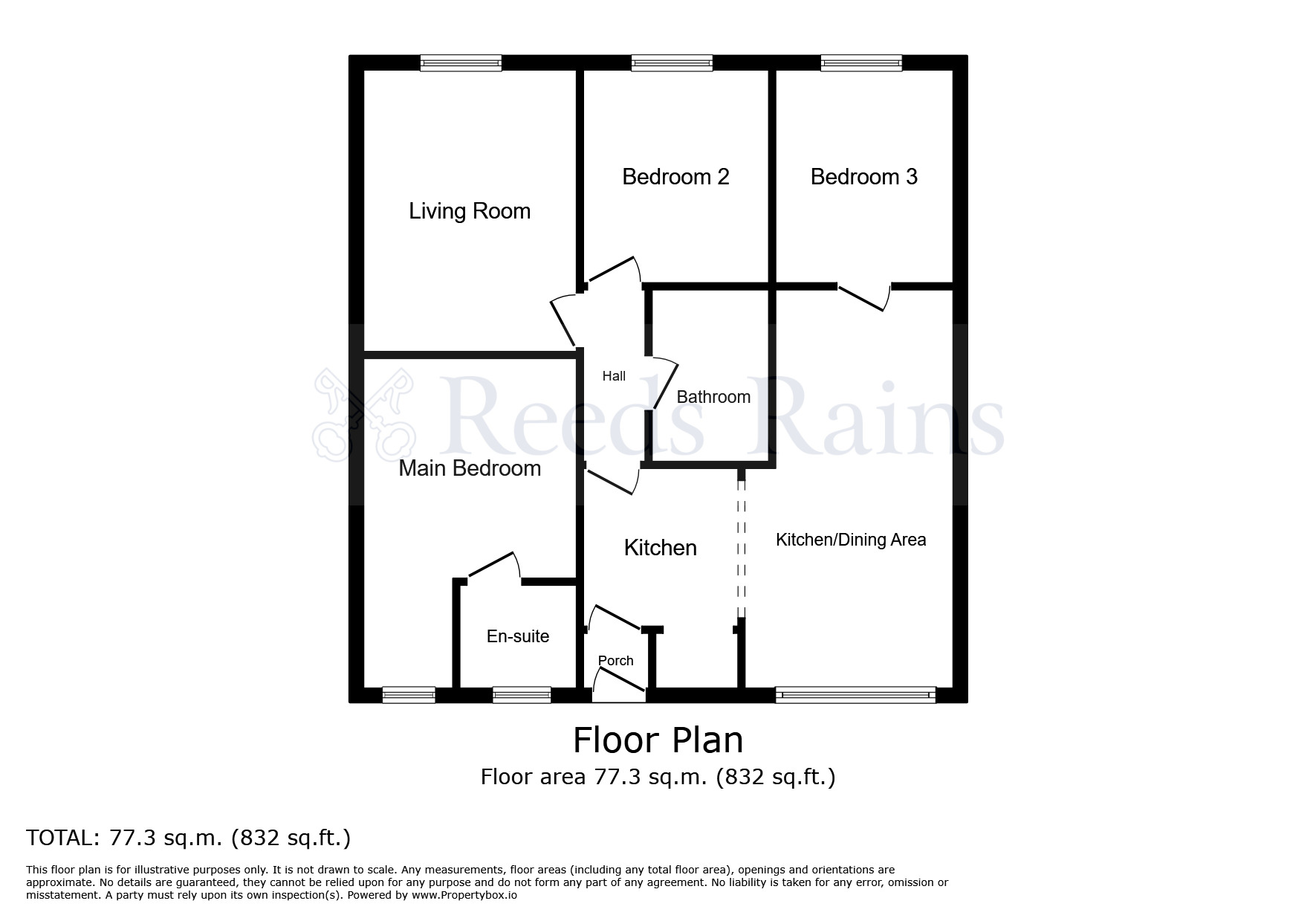 Floorplan of 3 bedroom Semi Detached Bungalow for sale, Gilmore Close, Chapel Park, Newcastle Upon Tyne, NE5