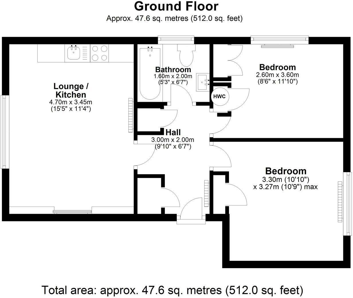 Floorplan of 2 bedroom  Flat for sale, Avalon Drive, Newcastle upon Tyne, Tyne and Wear, NE15