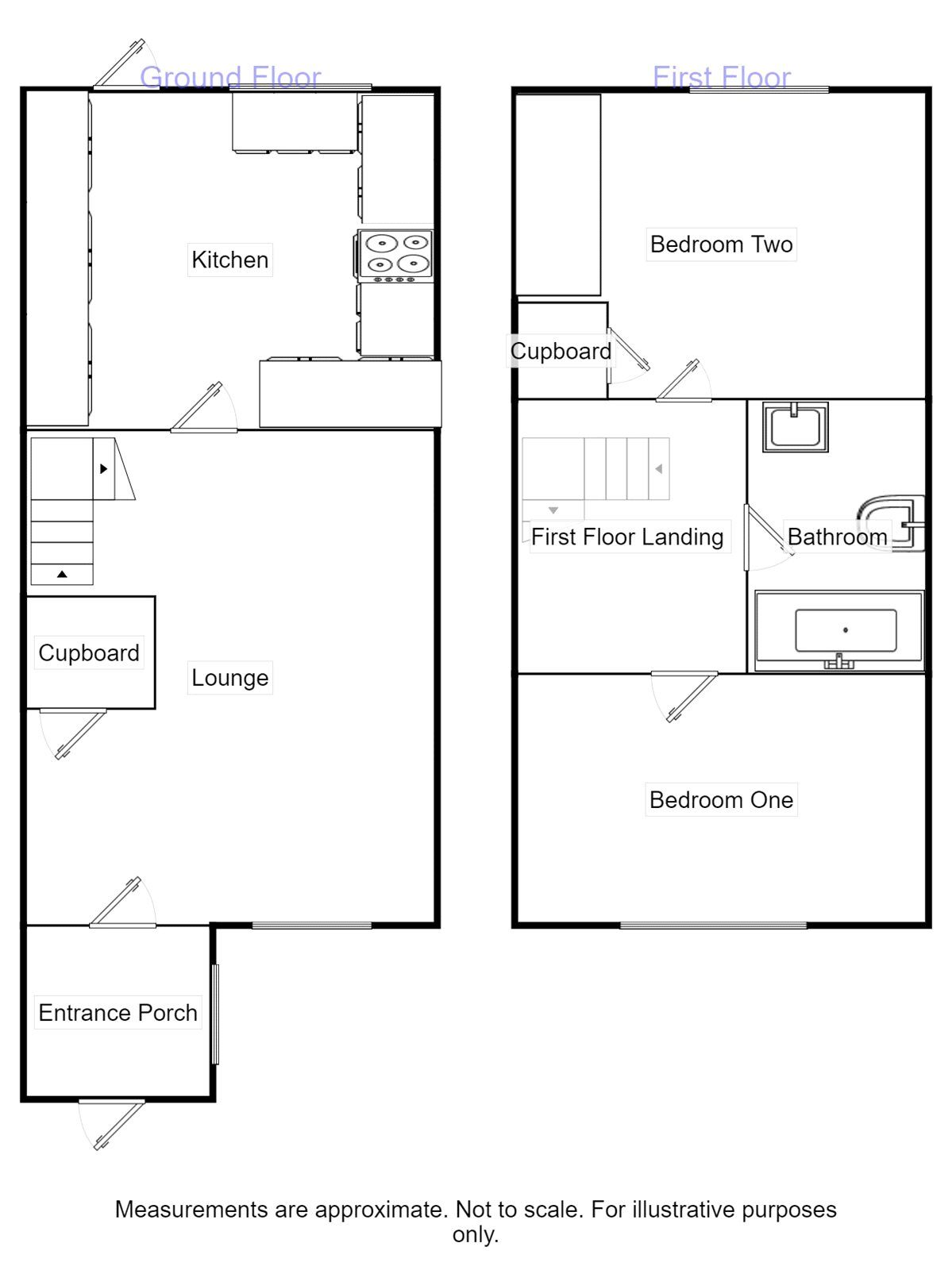 Floorplan of 2 bedroom Mid Terrace House for sale, Allerdean Close, Newcastle Upon Tyne, NE15