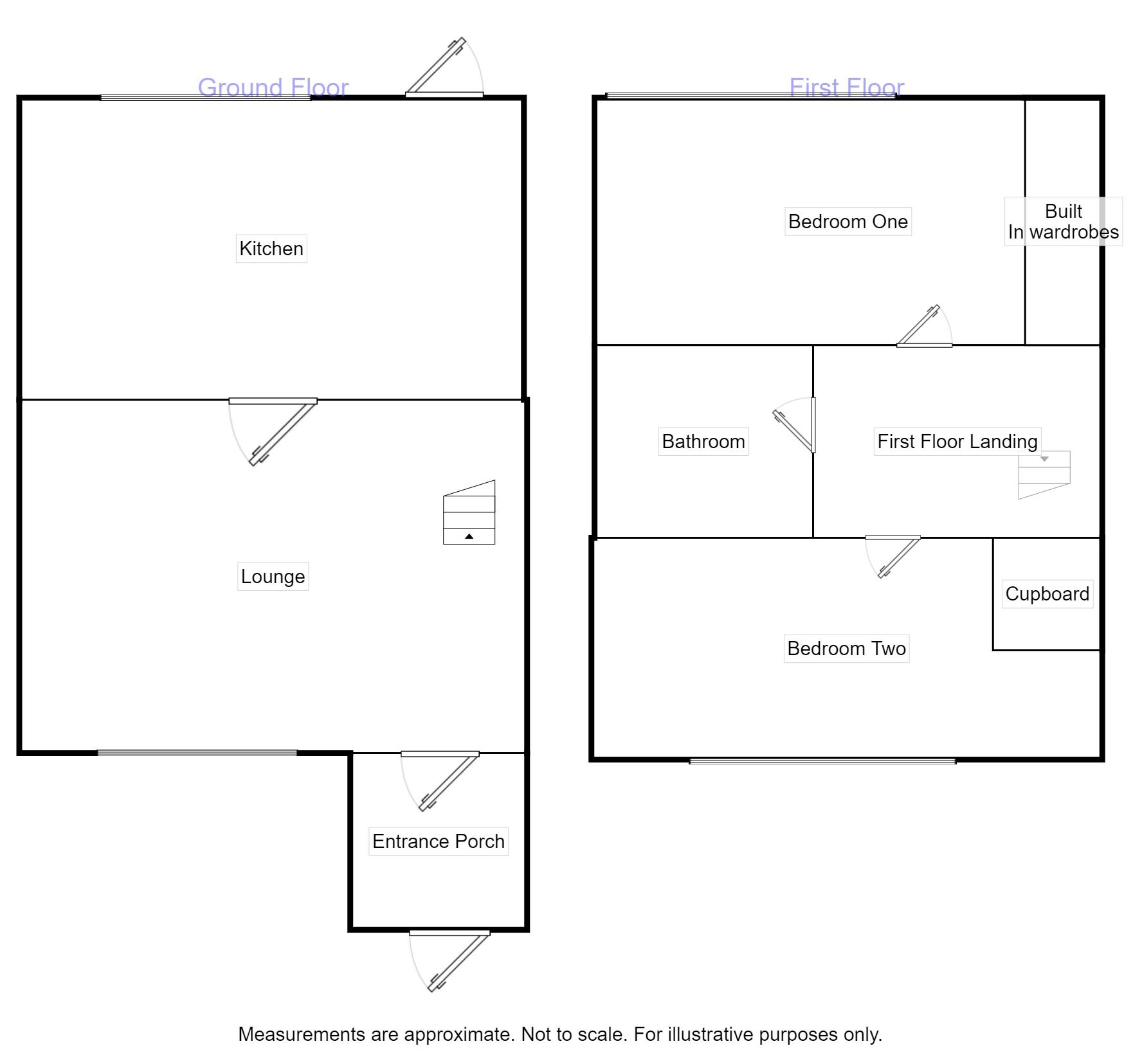 Floorplan of 2 bedroom Mid Terrace House for sale, Grosvenor Way, Chapel Park, Newcastle Upon Tyne, NE5