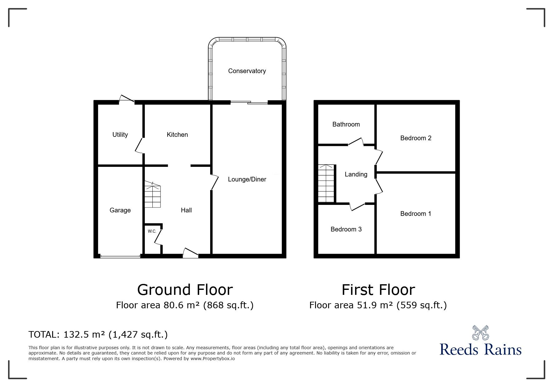 Floorplan of 3 bedroom Detached House for sale, Malaga Close, Newcastle upon Tyne, Tyne and Wear, NE5