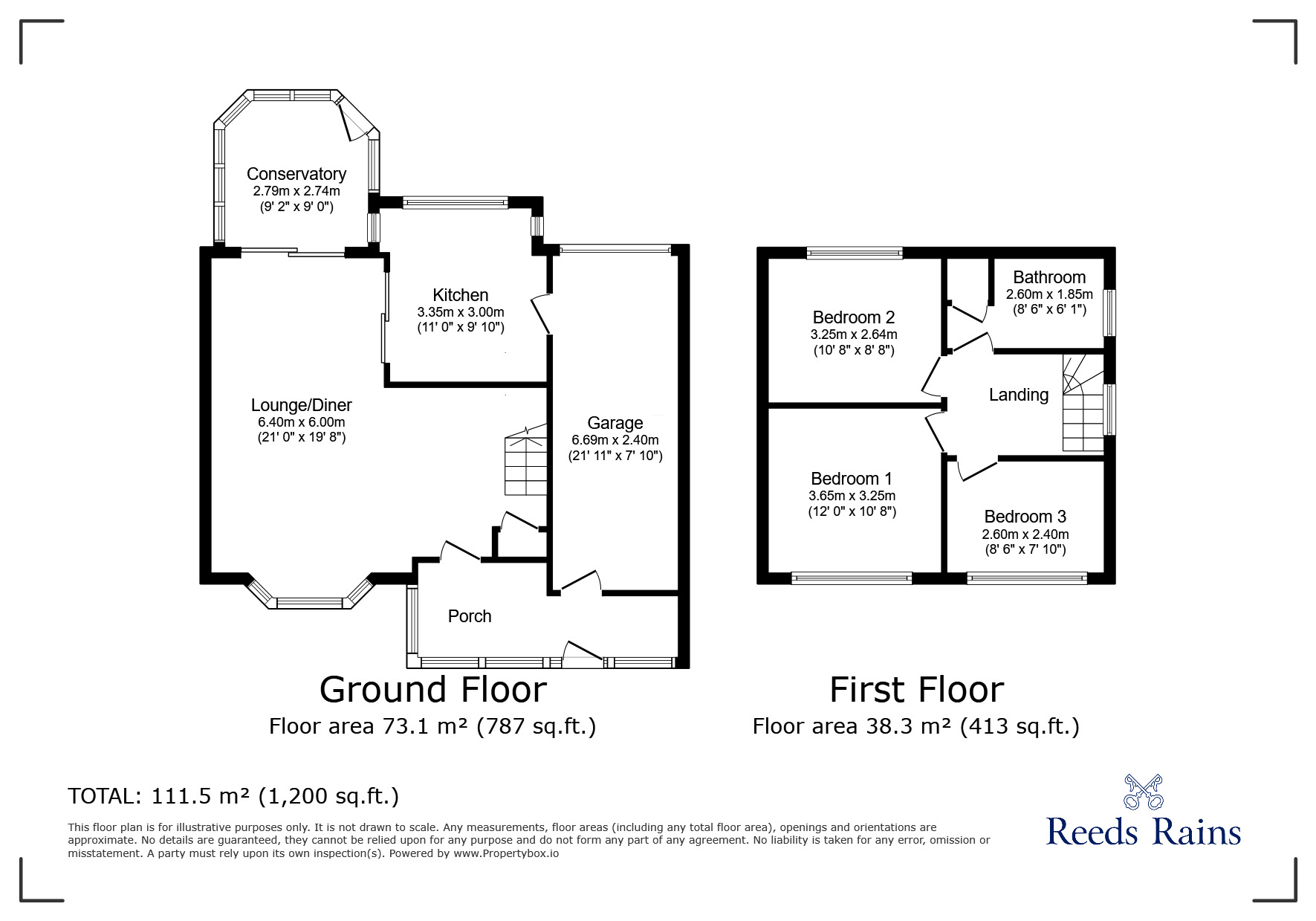 Floorplan of 3 bedroom Semi Detached House for sale, Bedeburn Road, Newcastle upon Tyne, Tyne and Wear, NE5