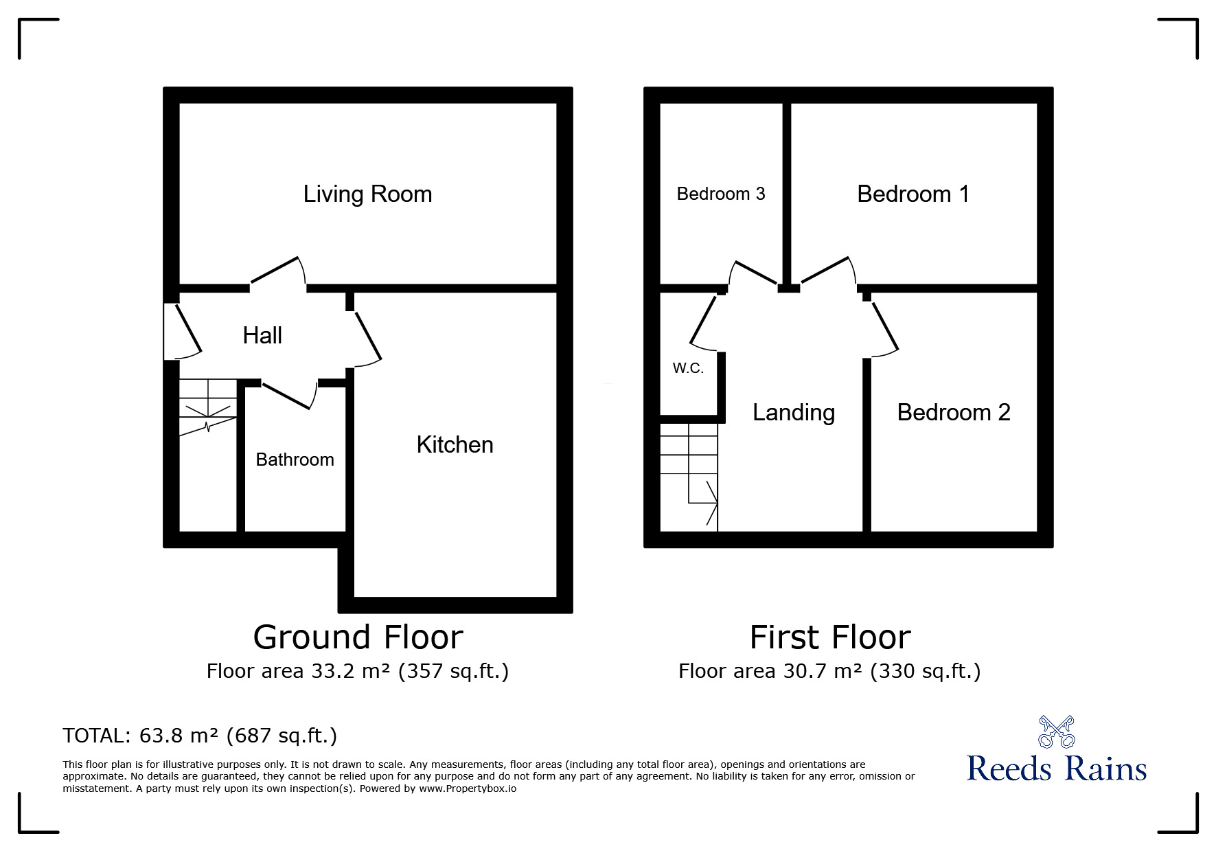 Floorplan of 3 bedroom Semi Detached House for sale, Hadstone Place, Newcastle upon Tyne, Tyne and Wear, NE5