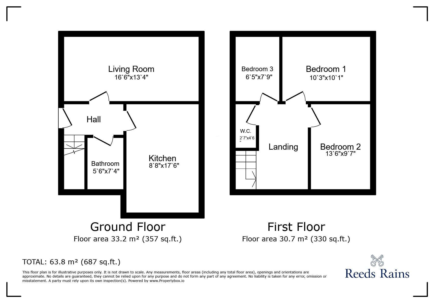 Floorplan of 3 bedroom Semi Detached House for sale, Hadstone Place, Newcastle upon Tyne, Tyne and Wear, NE5