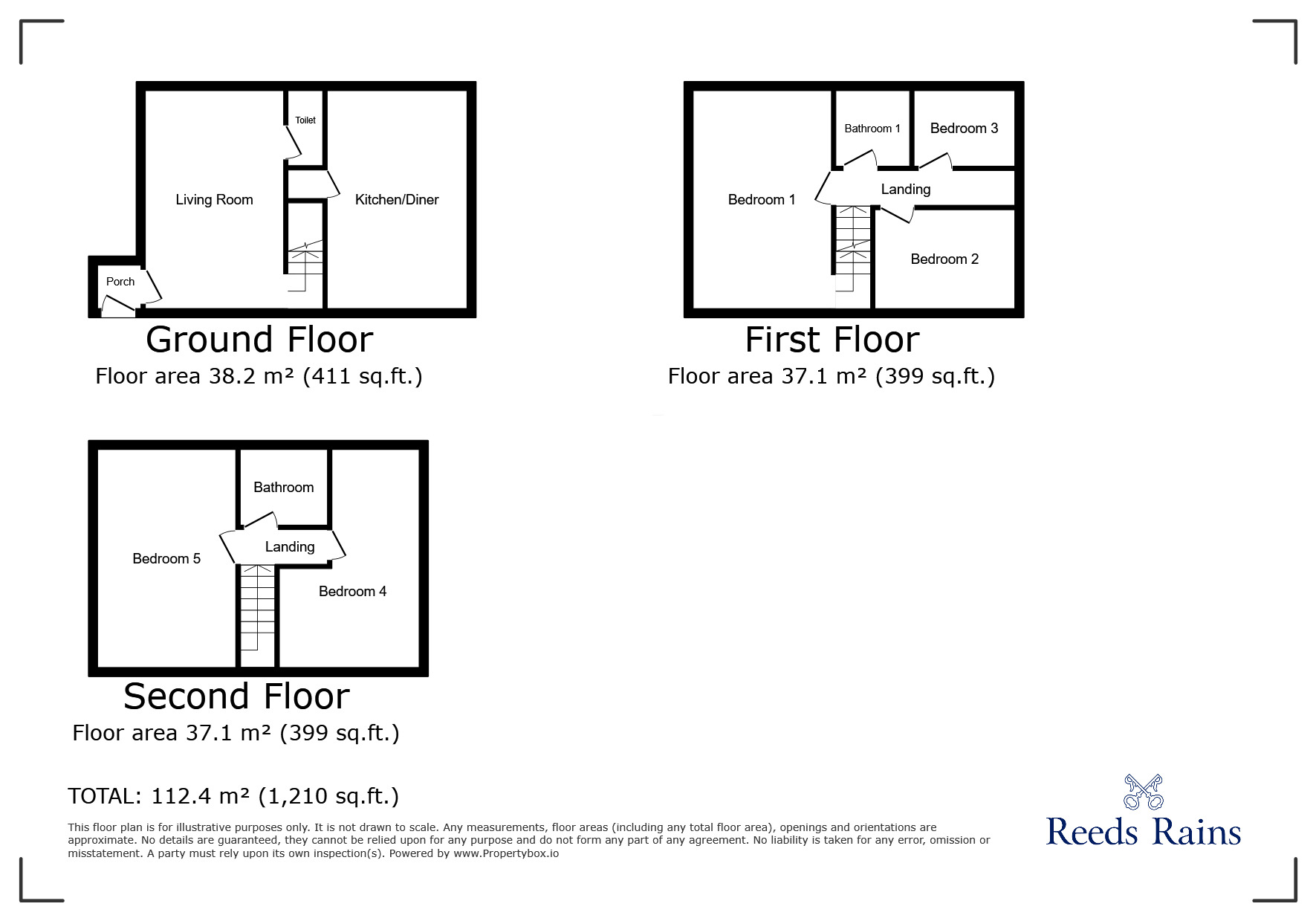 Floorplan of 4 bedroom Mid Terrace House for sale, St. Cuthberts Road, Newcastle upon Tyne, Tyne and Wear, NE5