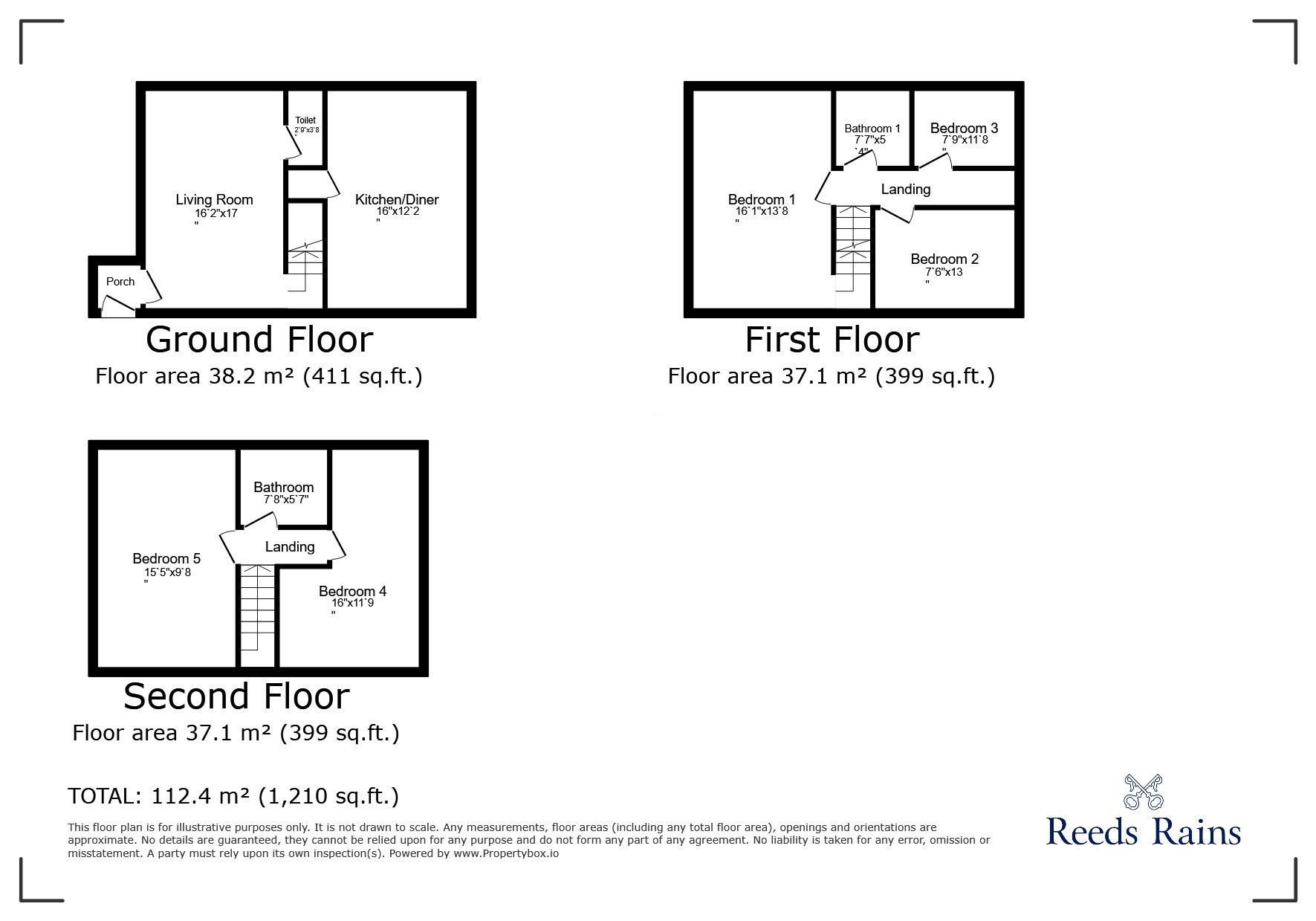 Floorplan of 5 bedroom Mid Terrace House for sale, St. Cuthberts Road, Newcastle upon Tyne, Tyne and Wear, NE5