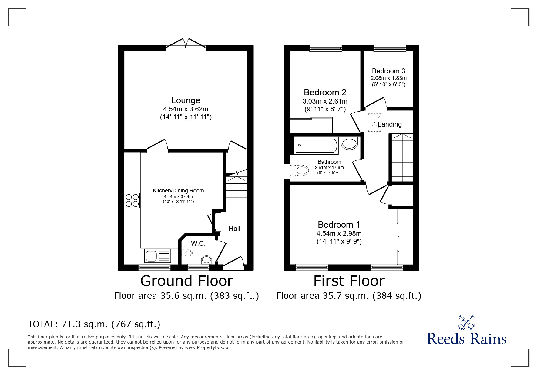 Floorplan of 3 bedroom Semi Detached House for sale, Belsay Lane, Newcastle upon Tyne, Tyne and Wear, NE5