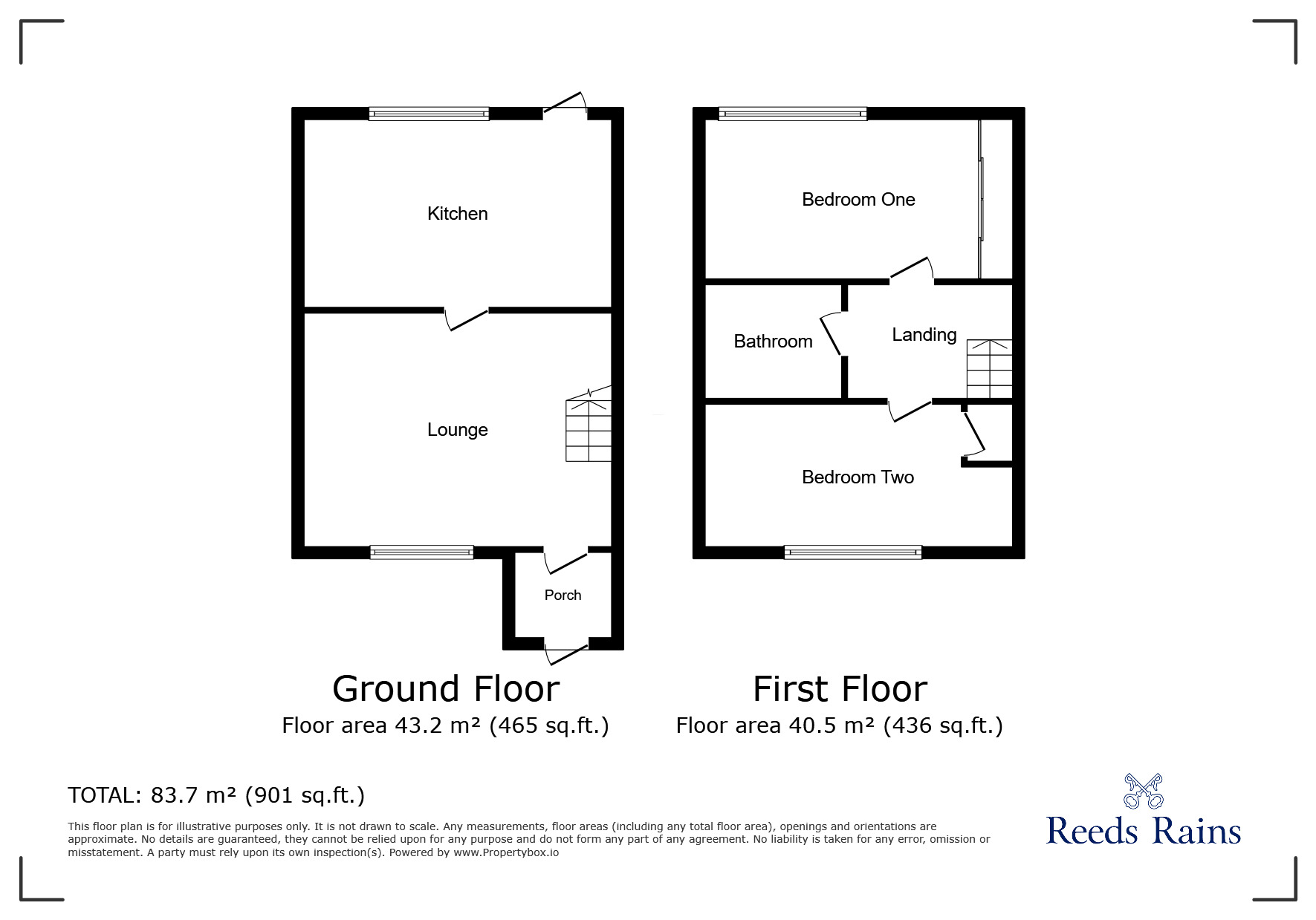 Floorplan of 2 bedroom Mid Terrace House for sale, Grosvenor Way, Chapel Park, Newcastle Upon Tyne, NE5