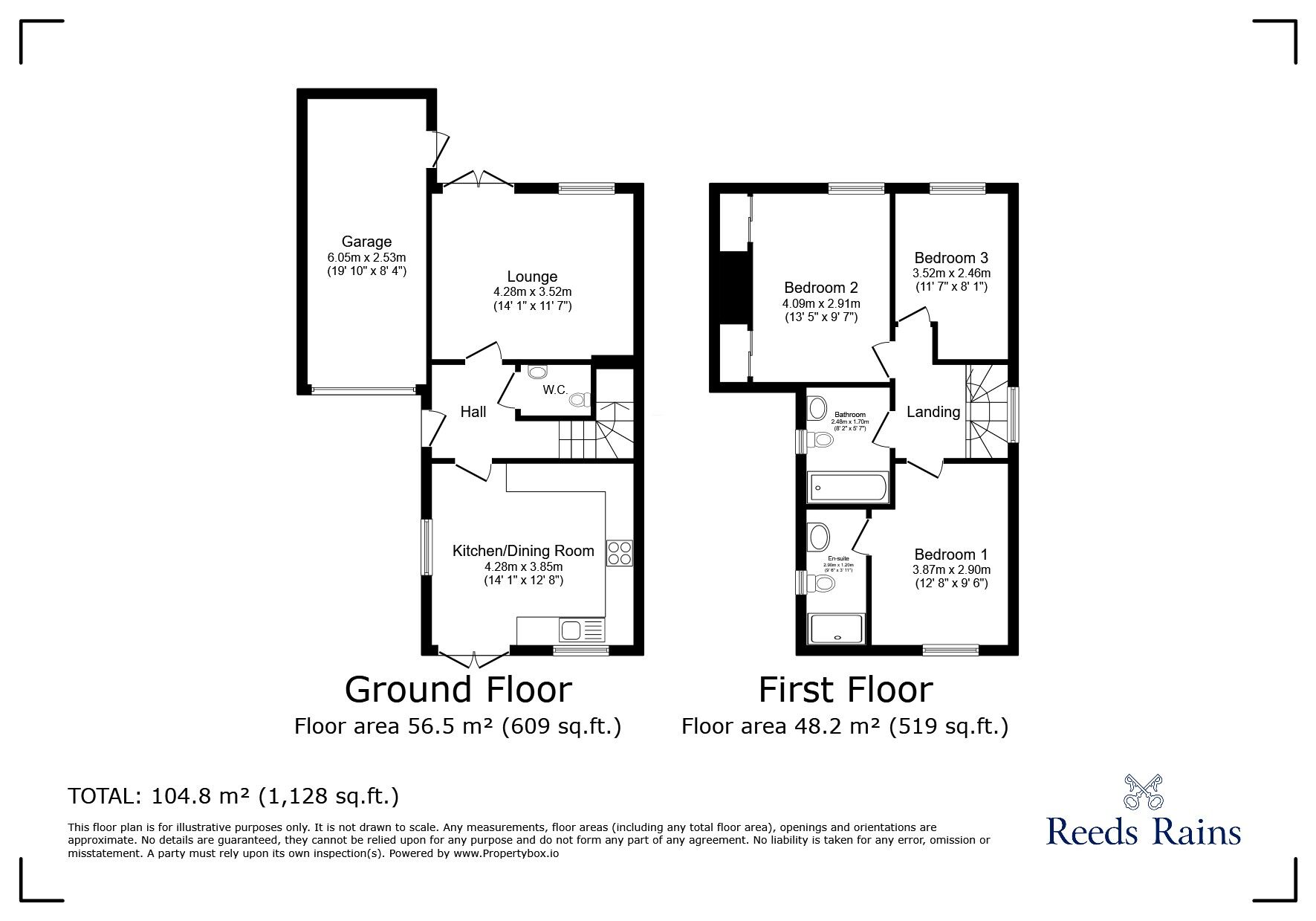 Floorplan of 3 bedroom Detached House for sale, Preston Road, Whittle-le-Woods, Lancashire, PR6