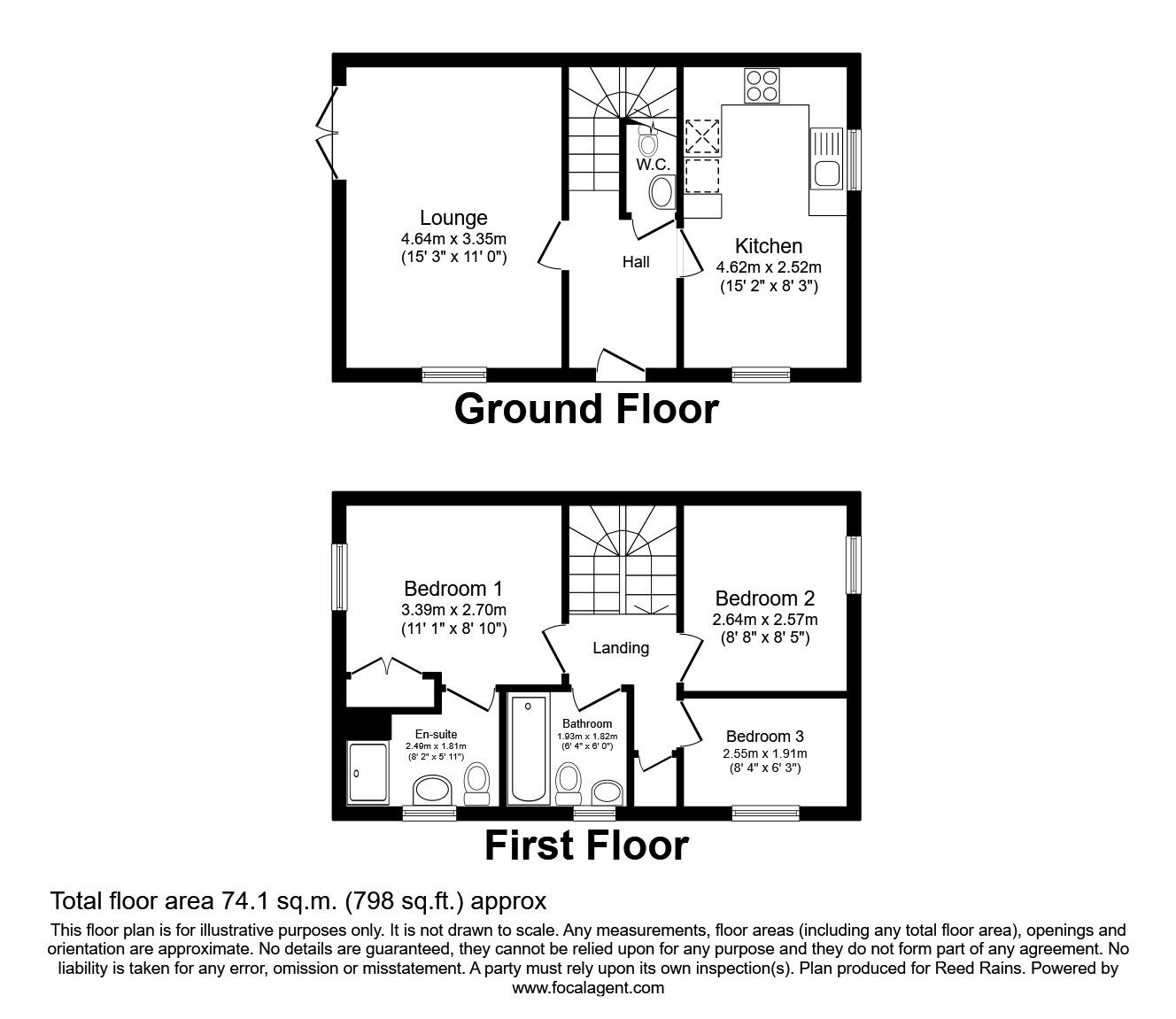 Floorplan of 3 bedroom Semi Detached House for sale, Dukes Park Drive, Chorley, Lancashire, PR7