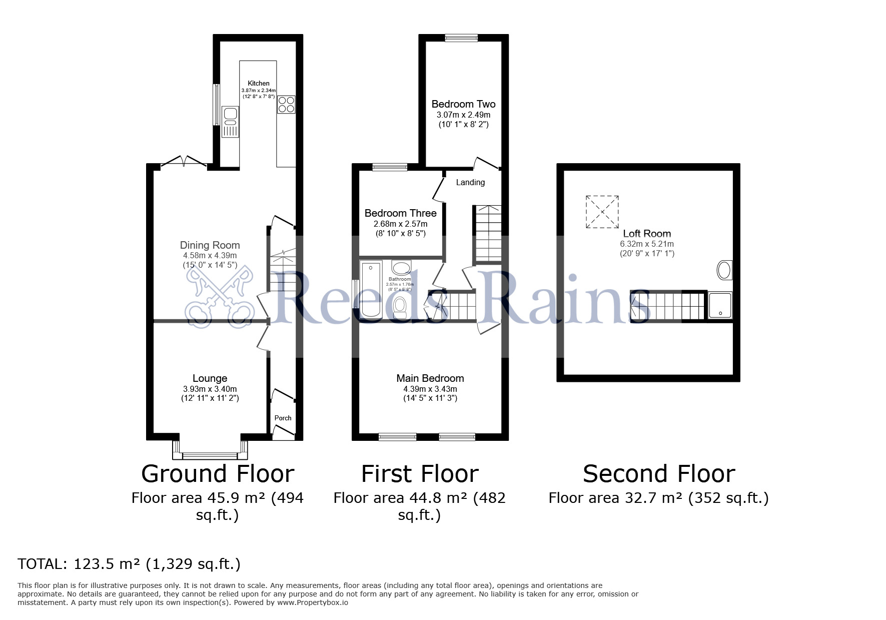 Floorplan of 3 bedroom End Terrace House for sale, Ribblesdale Place, Chorley, Lancashire, PR7