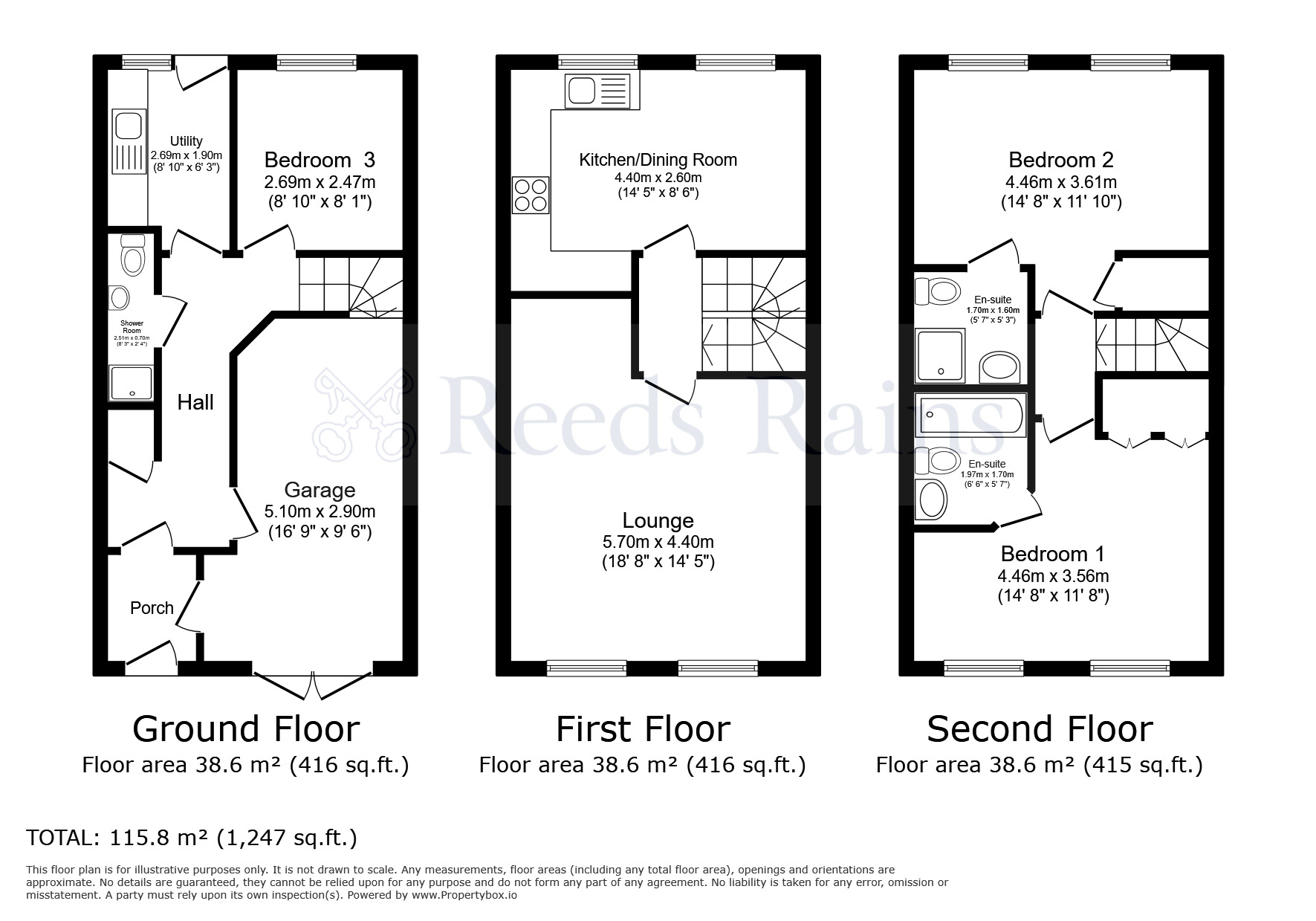 Floorplan of 3 bedroom Mid Terrace House for sale, Ferrier Grove, Lancashire, PR6