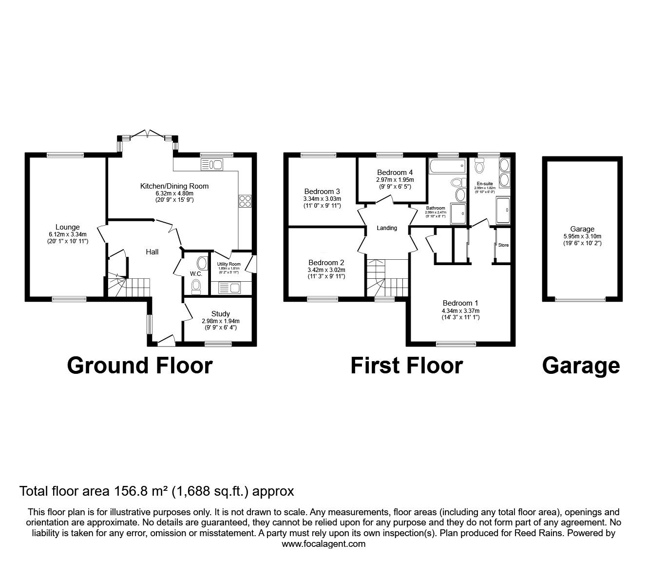 Floorplan of 4 bedroom Detached House for sale, Leatherland Drive, Whittle-le-Woods, Lancashire, PR6