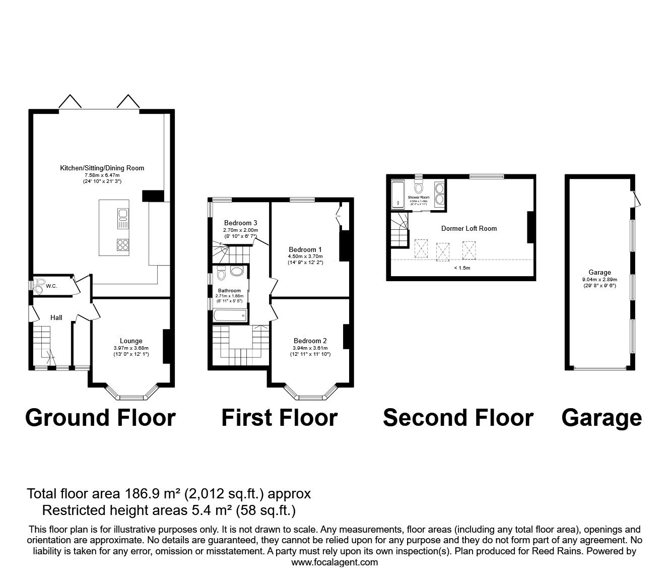 Floorplan of 4 bedroom Semi Detached House for sale, Preston Road, Chorley, Lancashire, PR6