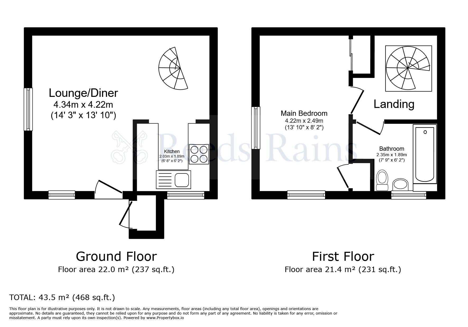 Floorplan of 1 bedroom Semi Detached House for sale, Deerfold, Chorley, Lancashire, PR7