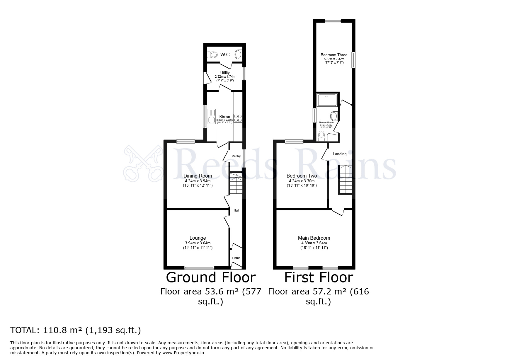 Floorplan of 3 bedroom End Terrace House for sale, East View Terrace, Withnell, Lancashire, PR6