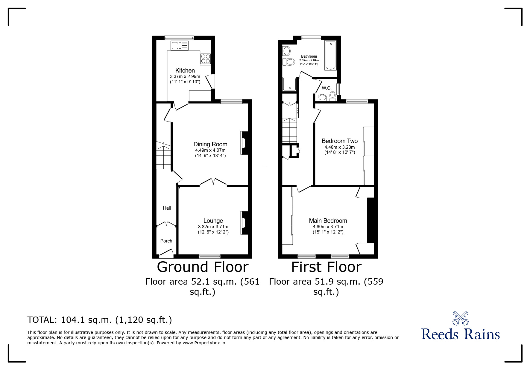 Floorplan of 2 bedroom Mid Terrace House for sale, Pleasant View, Withnell, Lancashire, PR6