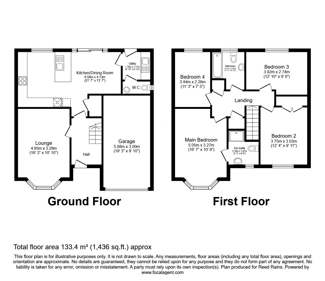 Floorplan of 4 bedroom Detached House for sale, Knight Avenue, Buckshaw Village, Lancashire, PR7