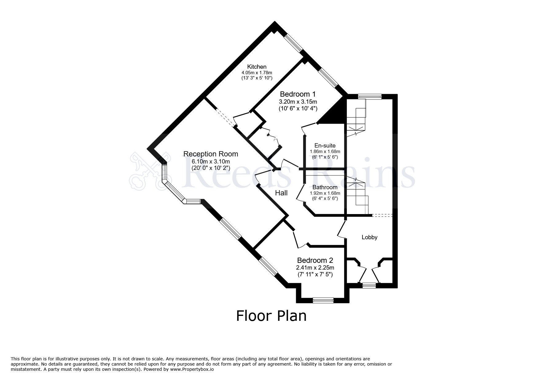 Floorplan of 2 bedroom  Flat for sale, Quins Croft, Leyland, Lancashire, PR25