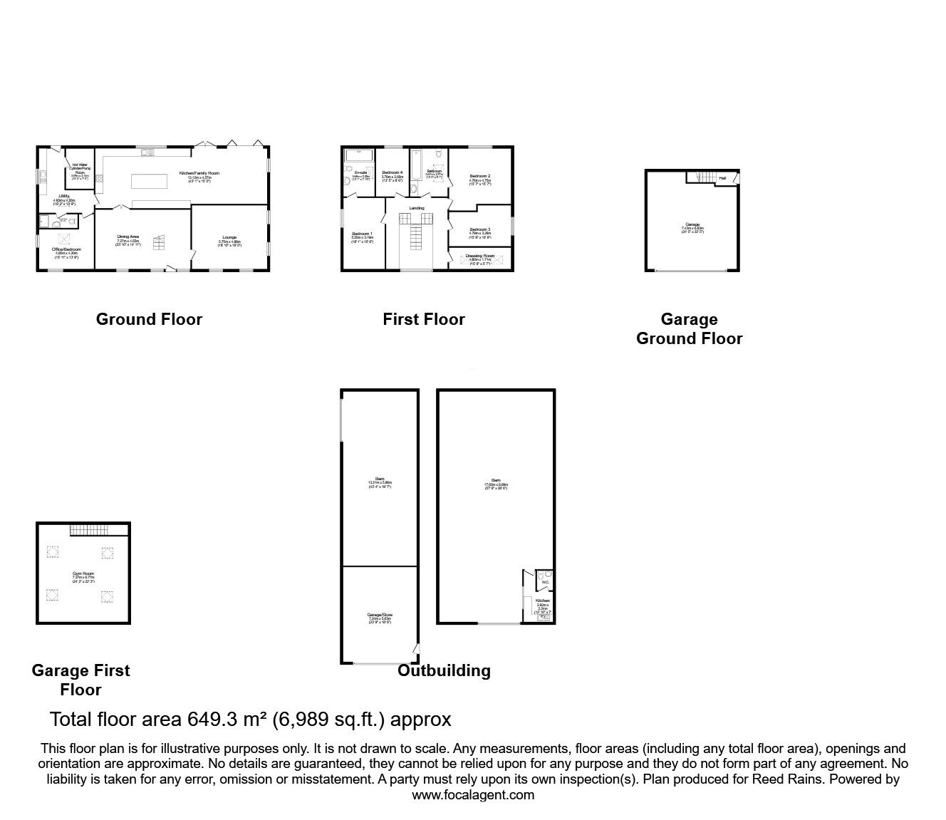 Floorplan of 5 bedroom Detached House for sale, Coppull Moor Lane, Coppull, Lancashire, PR7