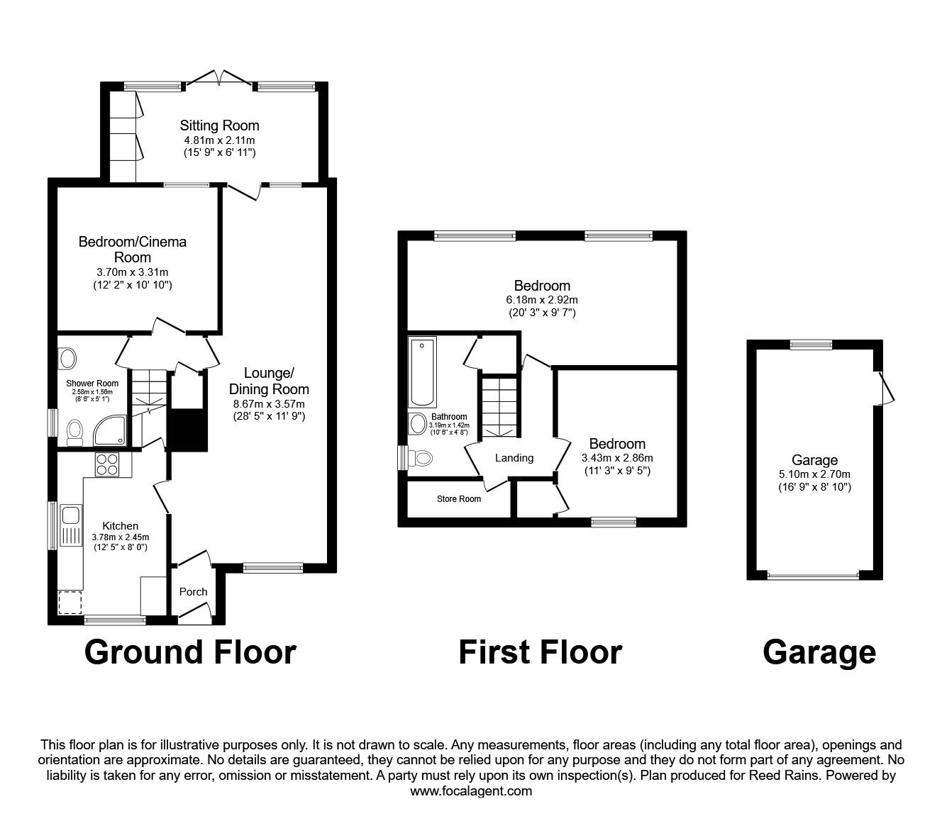 Floorplan of 3 bedroom Semi Detached House for sale, Laburnum Road, Chorley, Lancashire, PR6