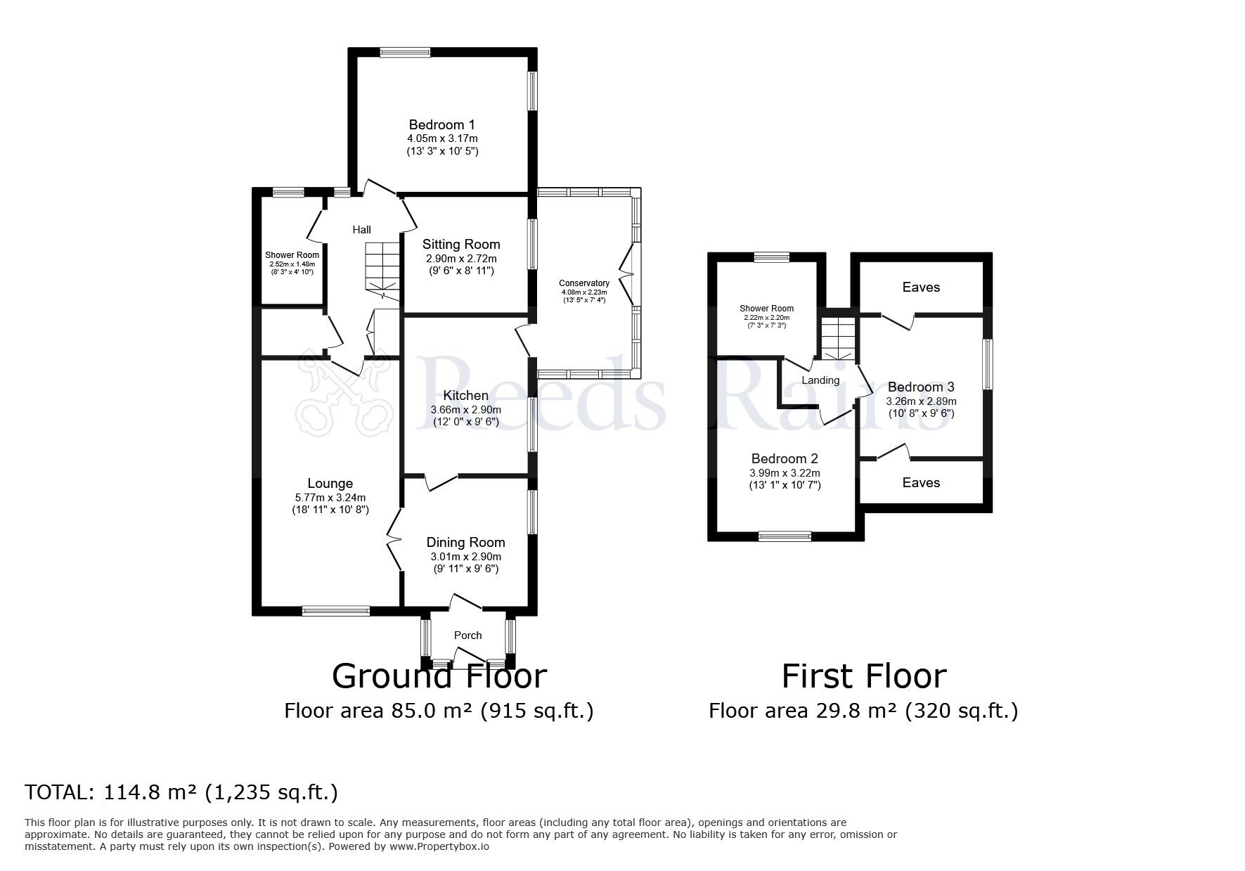 Floorplan of 3 bedroom Semi Detached House for sale, Talbot Drive, Euxton, Lancashire, PR7