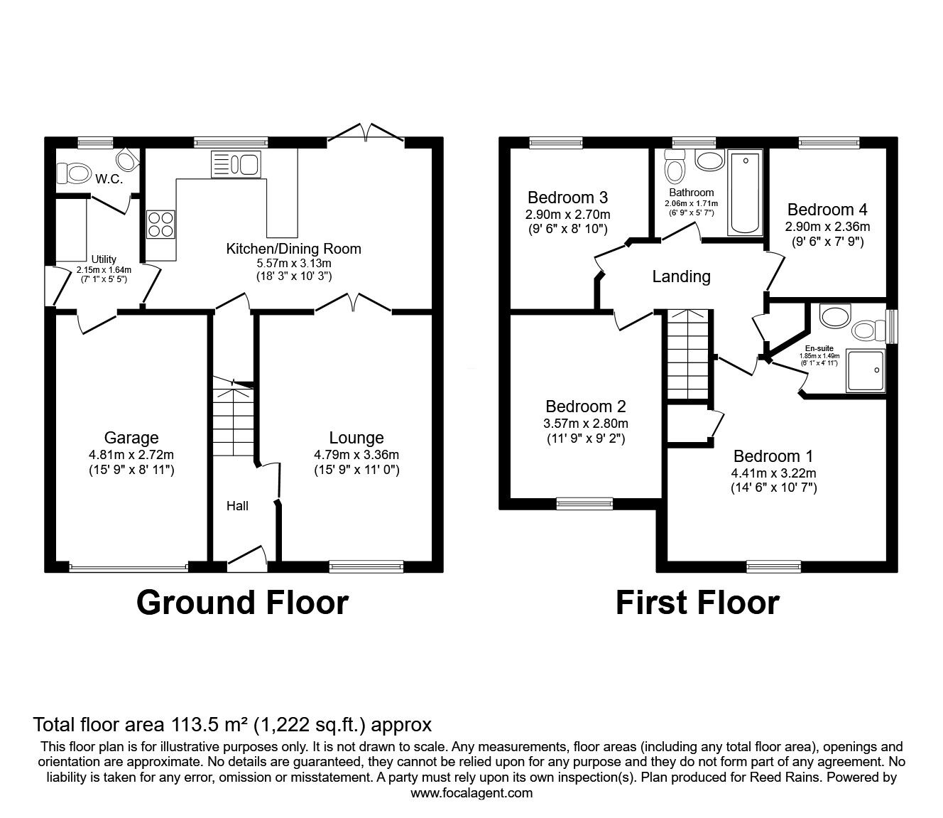 Floorplan of 4 bedroom Detached House for sale, Chancery Fields, Chorley, Lancashire, PR7