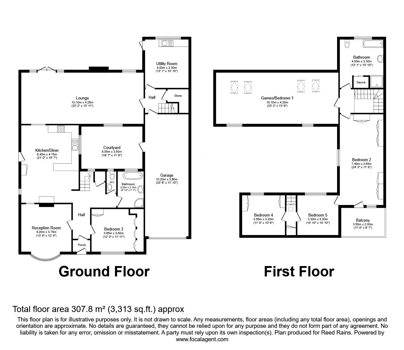 Floorplan of 5 bedroom Detached House for sale, The Common, Adlington, Lancashire, PR7