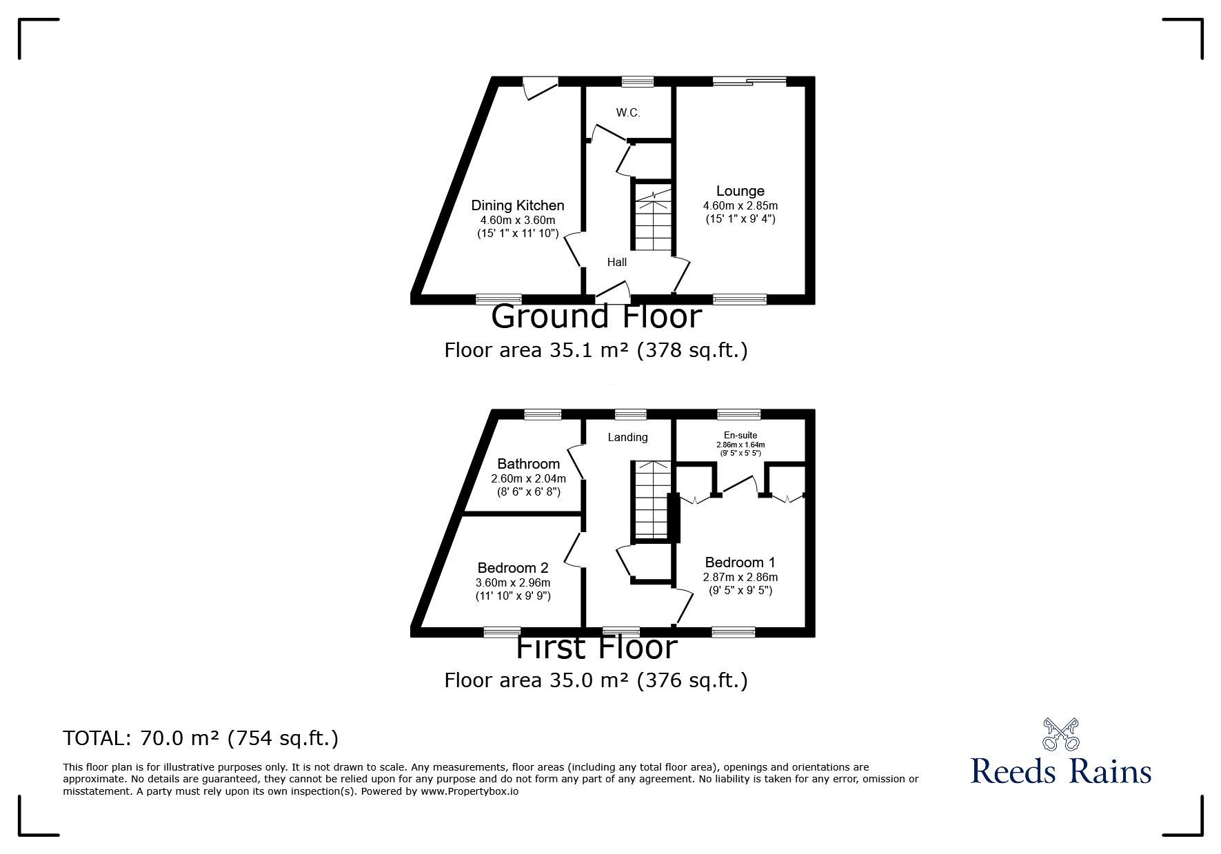 Floorplan of 2 bedroom Mid Terrace House for sale, Durham Drive, Buckshaw Village, Lancashire, PR7