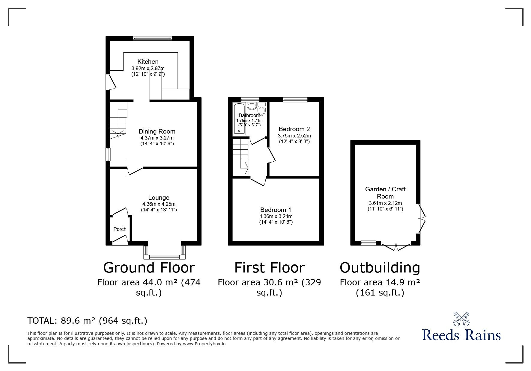 Floorplan of 2 bedroom Semi Detached House for sale, Oakmere Avenue, Withnell, Lancashire, PR6