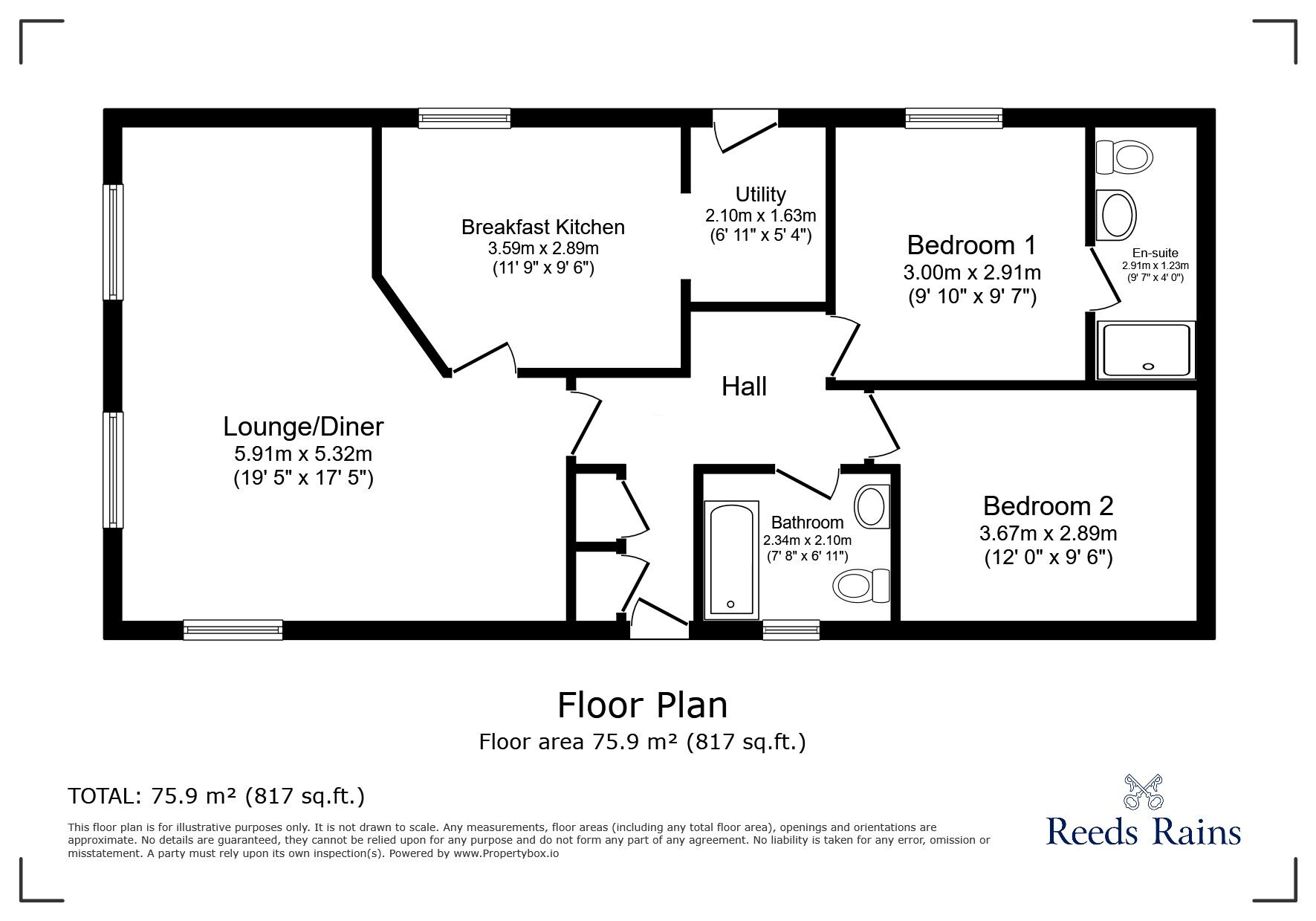 Floorplan of 2 bedroom Detached Property for sale, Croft Park, Wigan Road, Lancashire, PR25