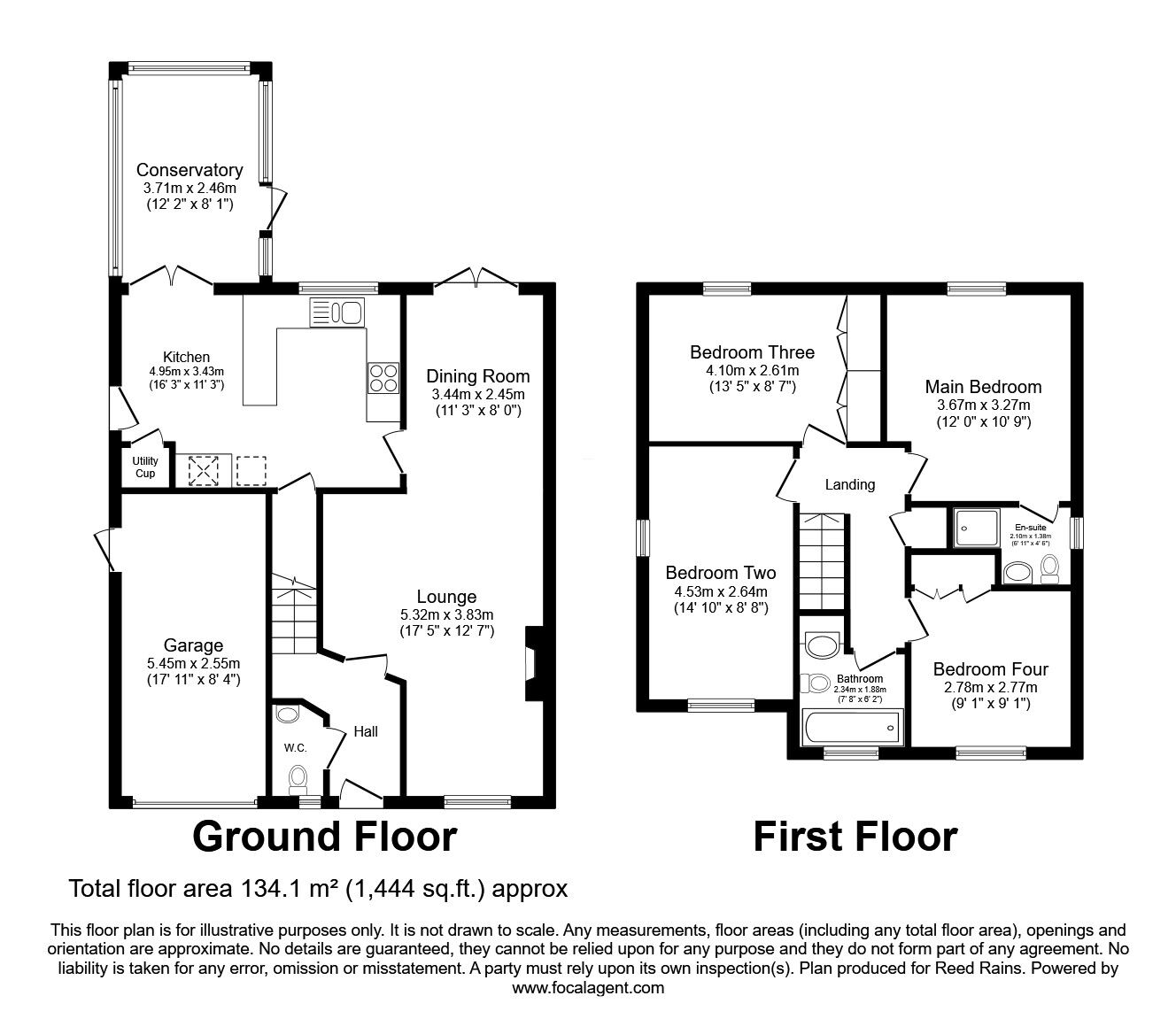 Floorplan of 4 bedroom Detached House for sale, Lomond Close, Euxton, Lancashire, PR7