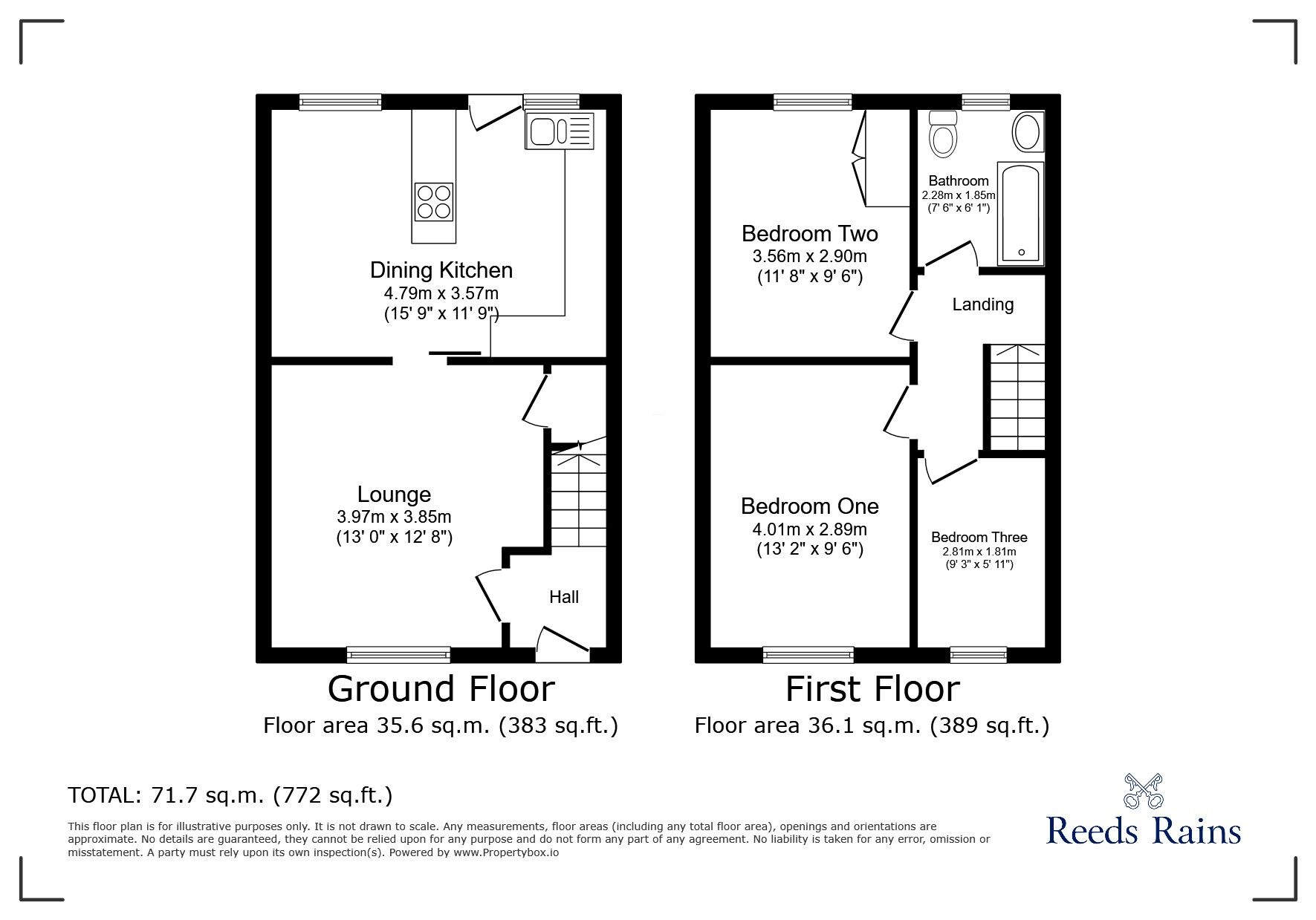 Floorplan of 3 bedroom Mid Terrace House for sale, Station Road, Croston, Lancashire, PR26