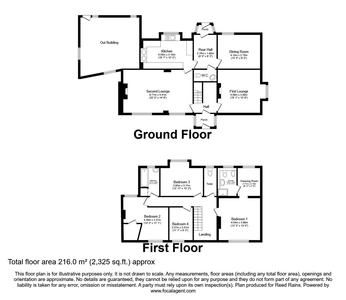 Floorplan of 4 bedroom Detached House for sale, Preston Road, Charnock Richard, Lancashire, PR7