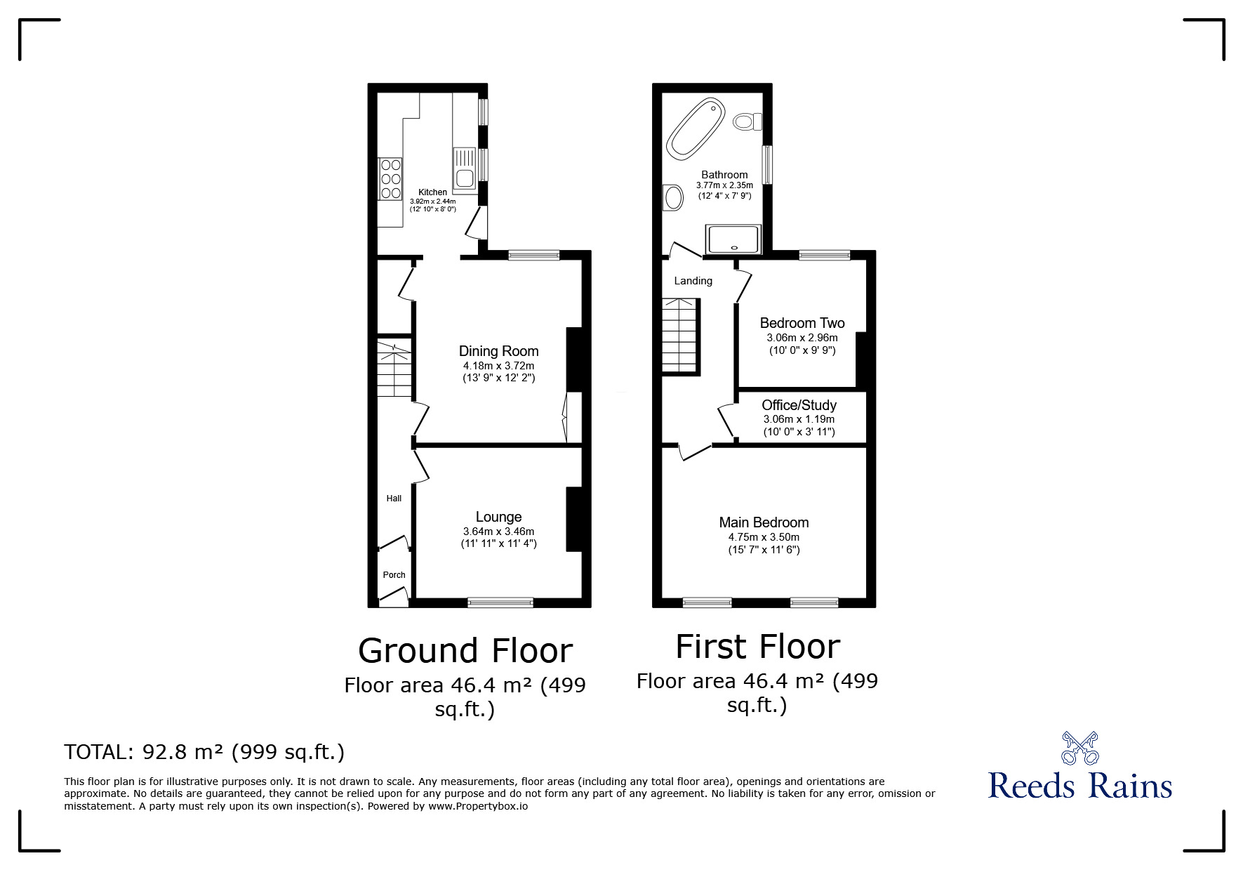 Floorplan of 2 bedroom Mid Terrace House for sale, School Lane, Brinscall, Lancashire, PR6