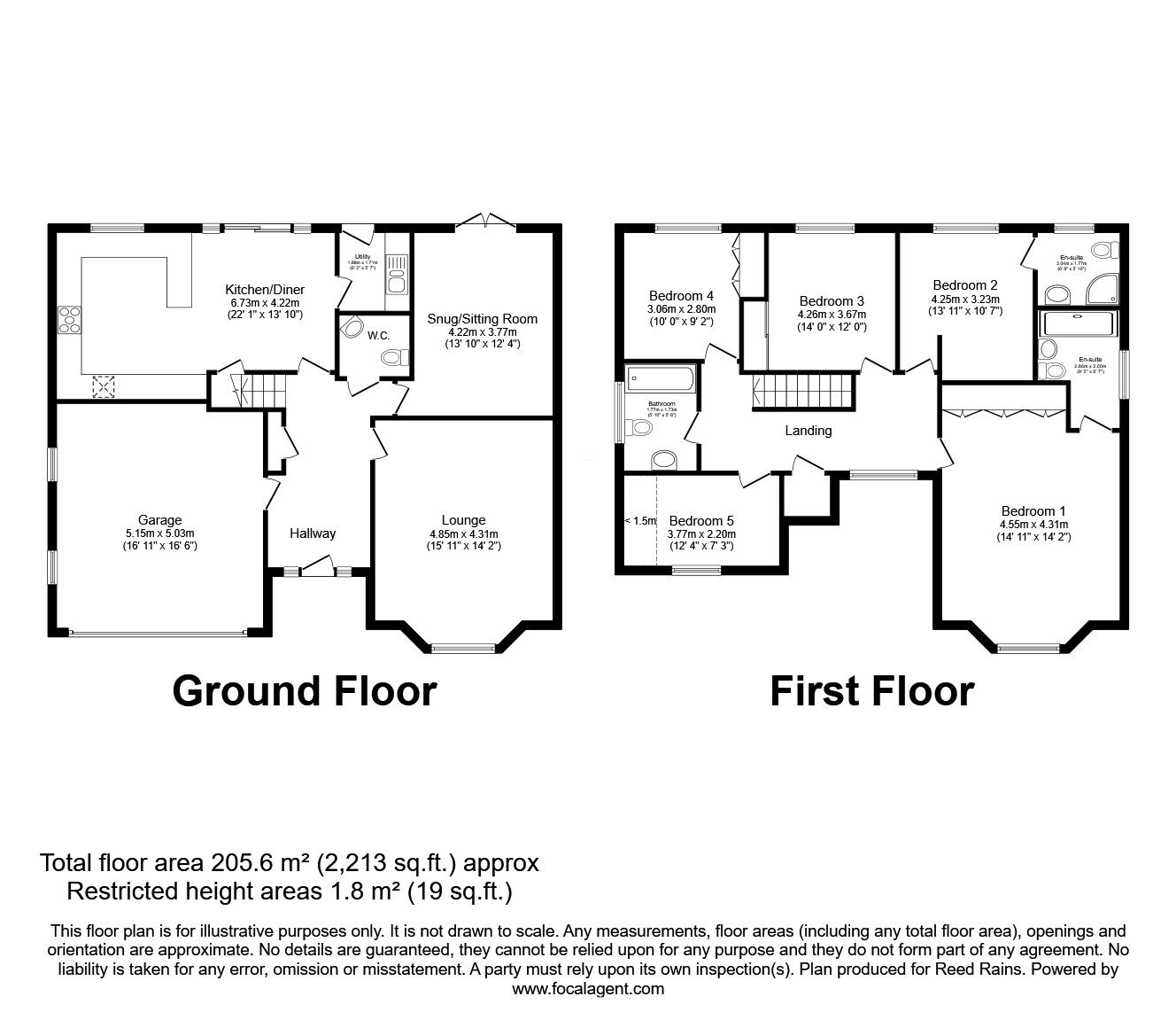 Floorplan of 5 bedroom Detached House for sale, Tuson Lane, Whittle-le-Woods, Lancashire, PR6