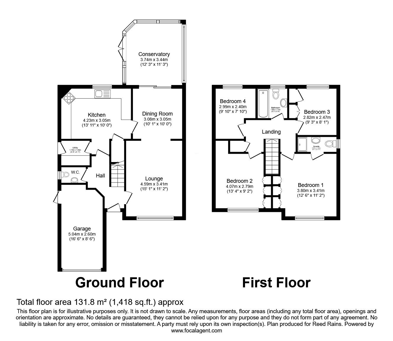 Floorplan of 4 bedroom Detached House for sale, Royton Drive, Whittle-le-Woods, Lancashire, PR6