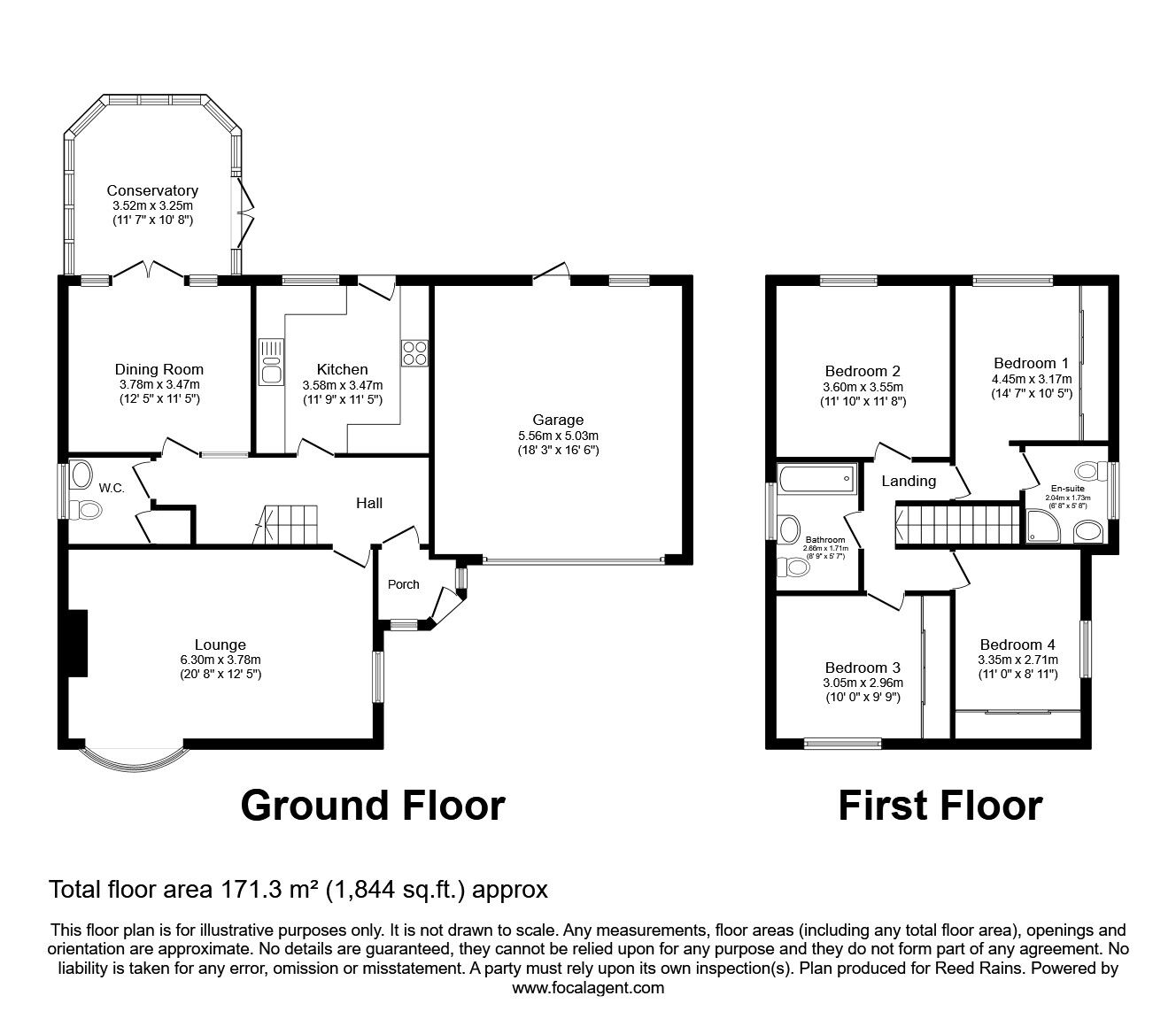 Floorplan of 4 bedroom Detached House for sale, Long Croft Meadow, Chorley, Lancashire, PR7