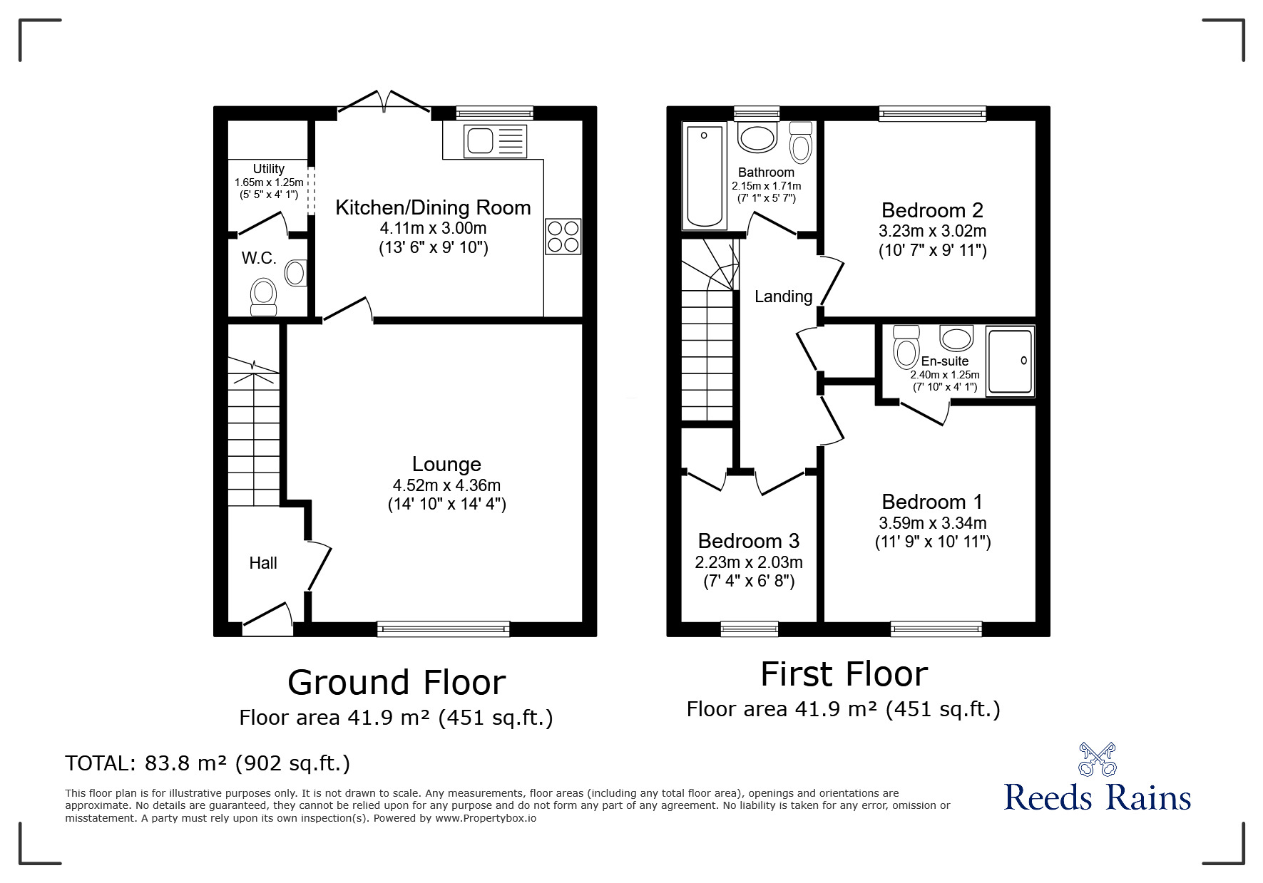 Floorplan of 3 bedroom Semi Detached House for sale, Rectory Drive, Coppull, Lancashire, PR7