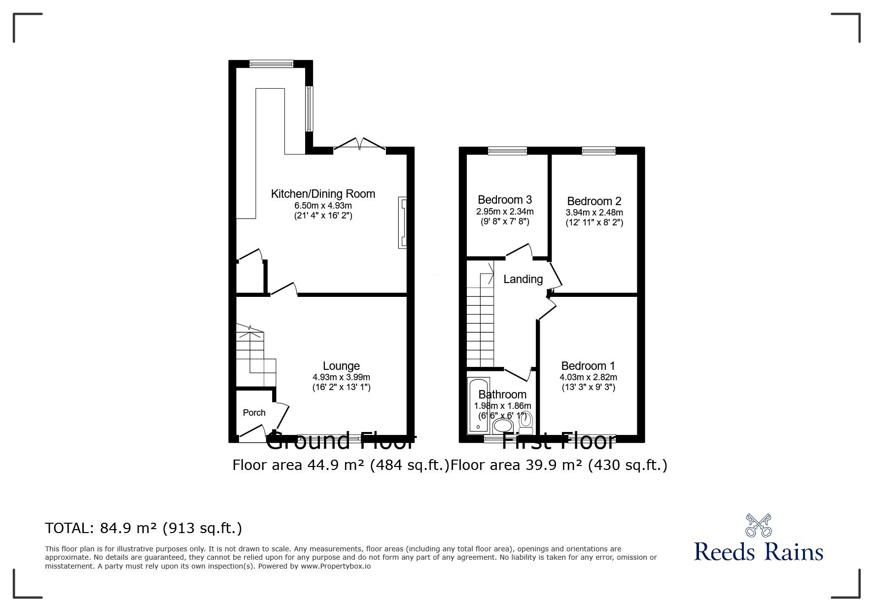 Floorplan of 3 bedroom Mid Terrace House for sale, Livesey Fold, Withnell, Lancashire, PR6