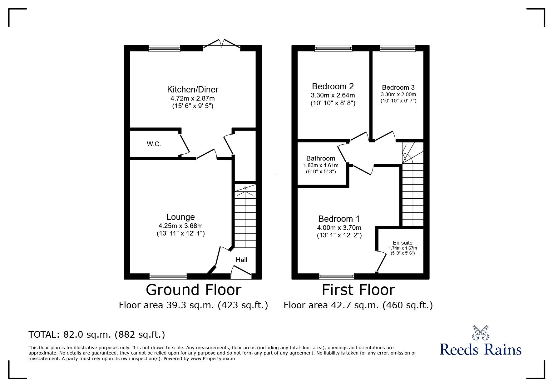 Floorplan of 3 bedroom Semi Detached House for sale, Assembly Avenue, Leyland, Lancashire, PR25