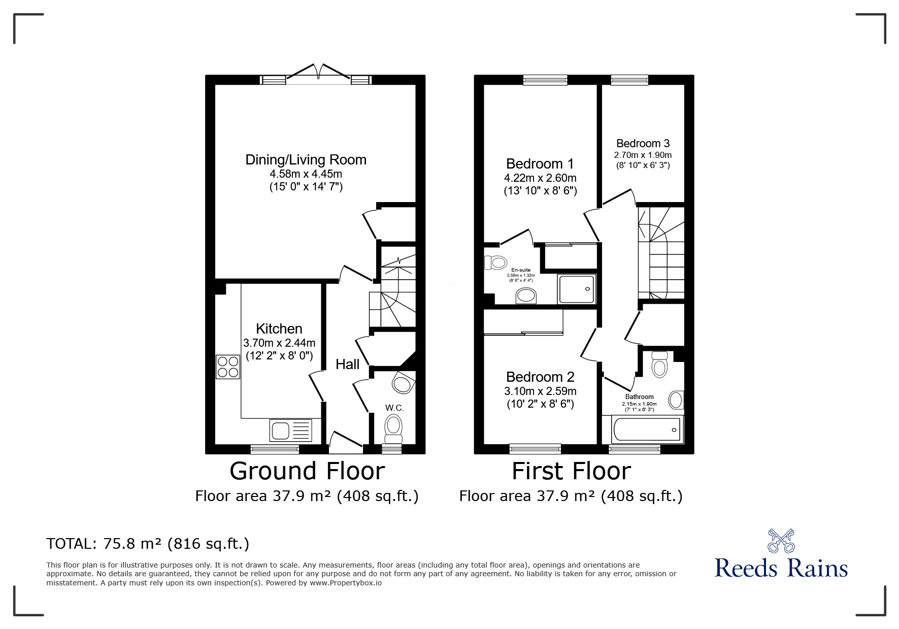 Floorplan of 3 bedroom Semi Detached House for sale, Elan Place, Buckshaw Village, Lancashire, PR7