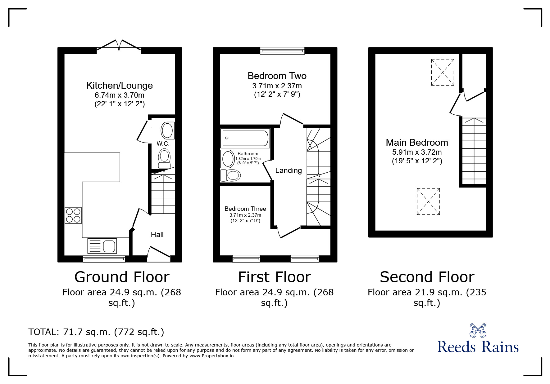 Floorplan of 3 bedroom Mid Terrace House for sale, Corsair Drive, Buckshaw Village, Lancashire, PR7