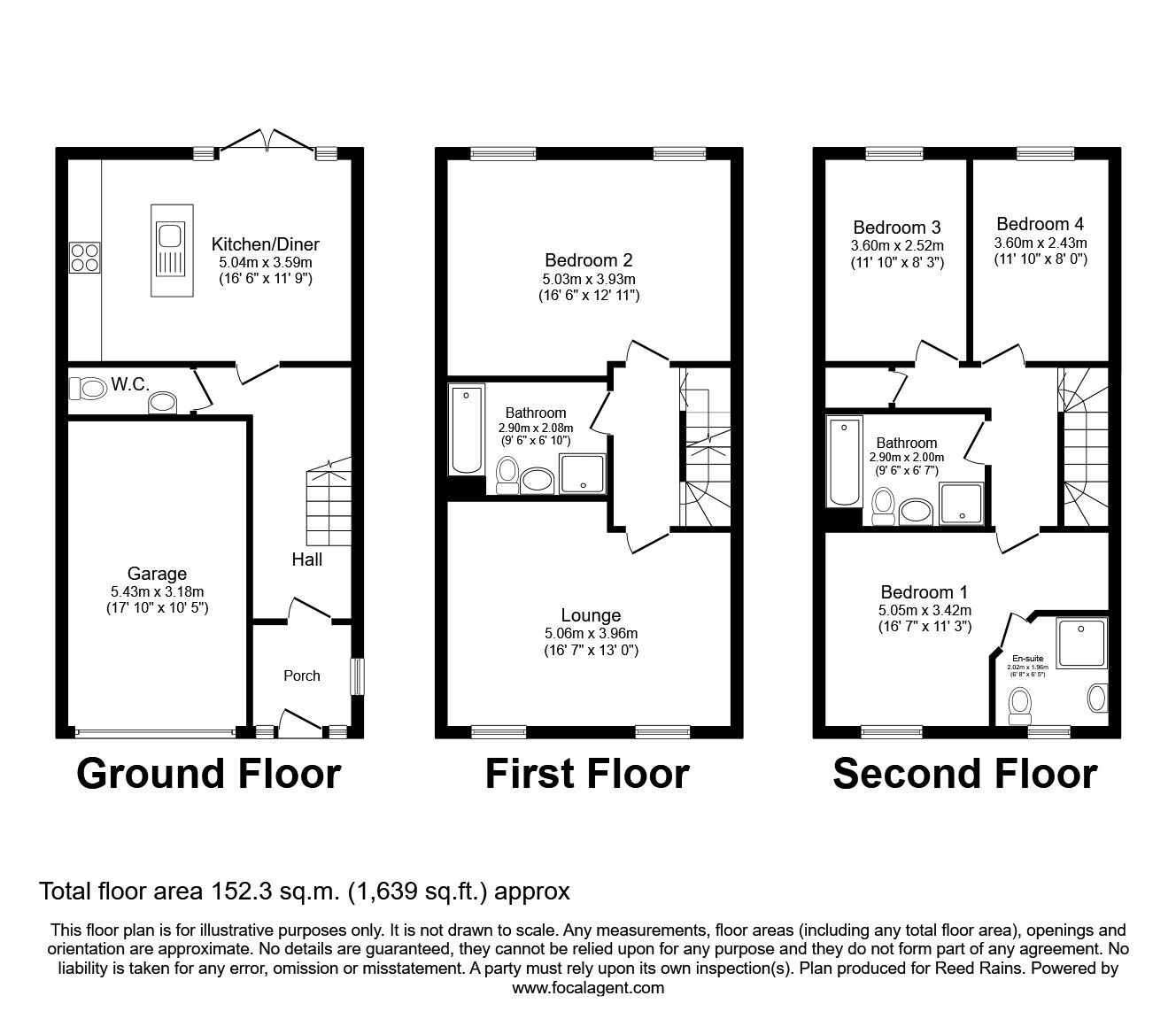 Floorplan of 4 bedroom Semi Detached House for sale, Thurstan Place, Chorley, Lancashire, PR7