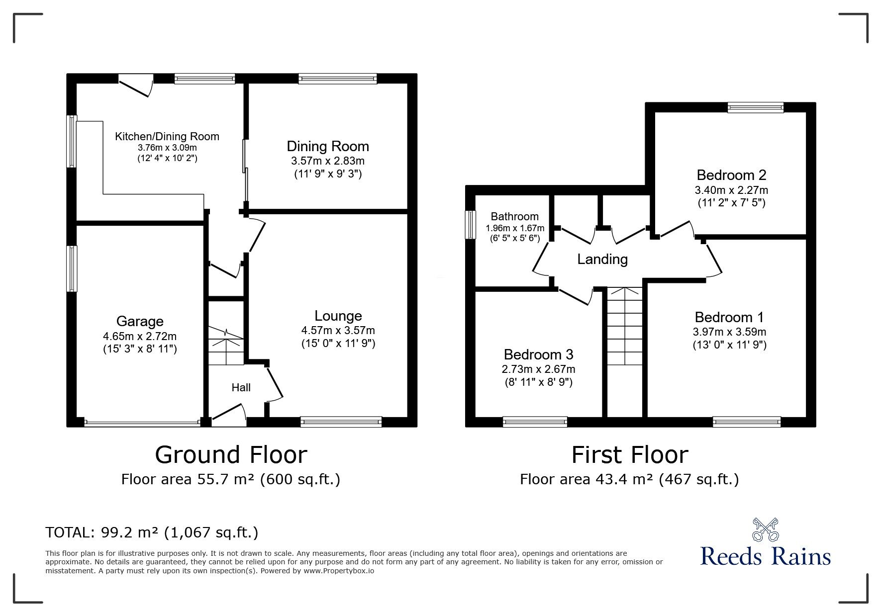 Floorplan of 3 bedroom Semi Detached House for sale, Hewlett Avenue, Coppull, Lancashire, PR7