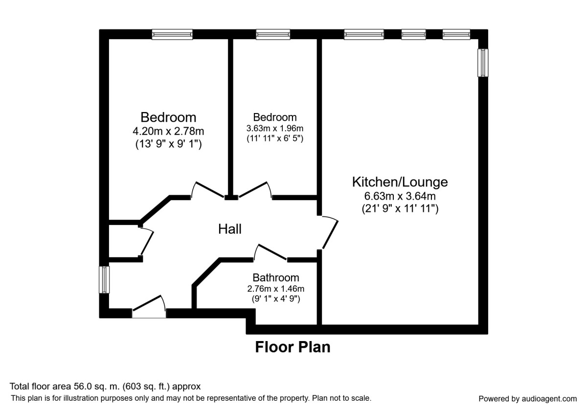 Floorplan of 2 bedroom  Flat for sale, Oxford Mews, Buckshaw Village, Lancashire, PR7