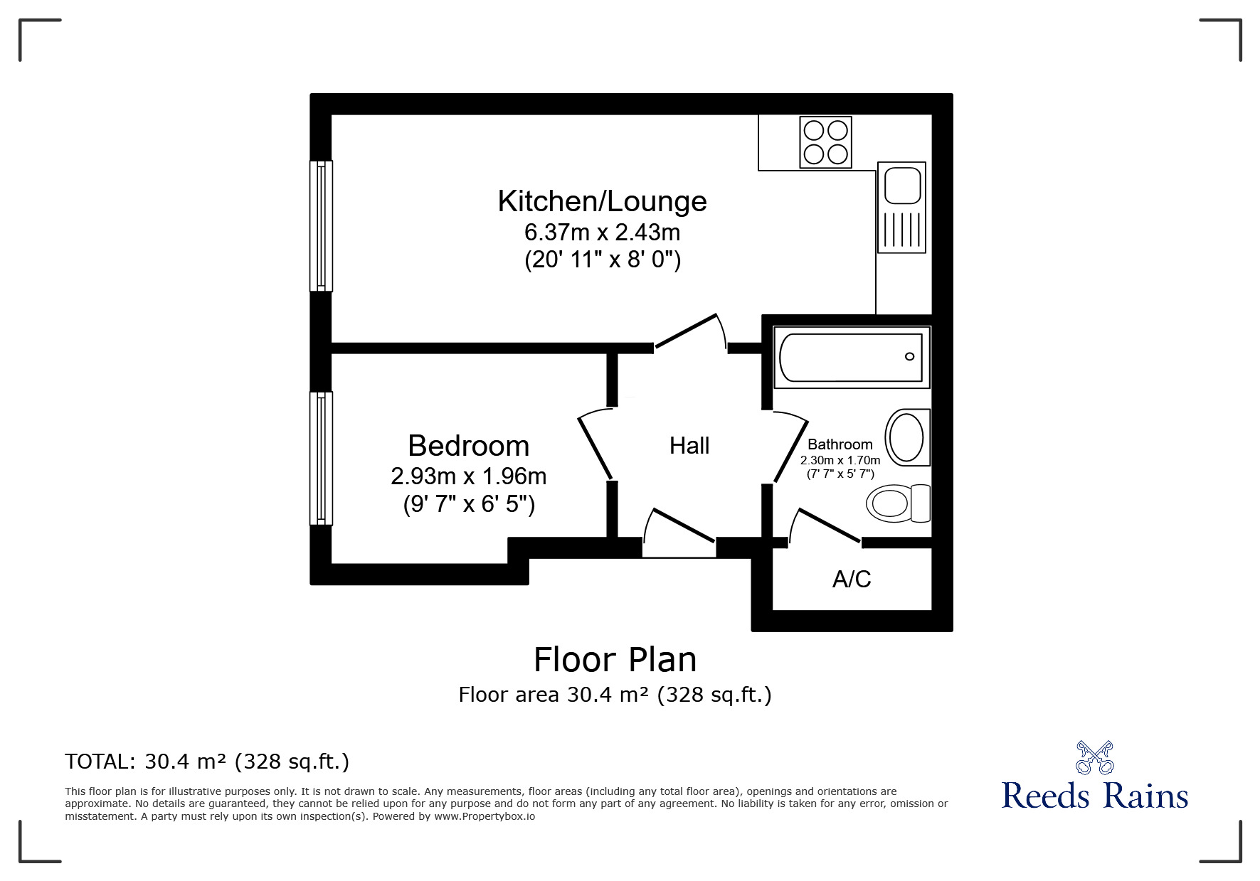 Floorplan of 1 bedroom  Flat for sale, St. Georges Court, Chorley, Lancashire, PR7